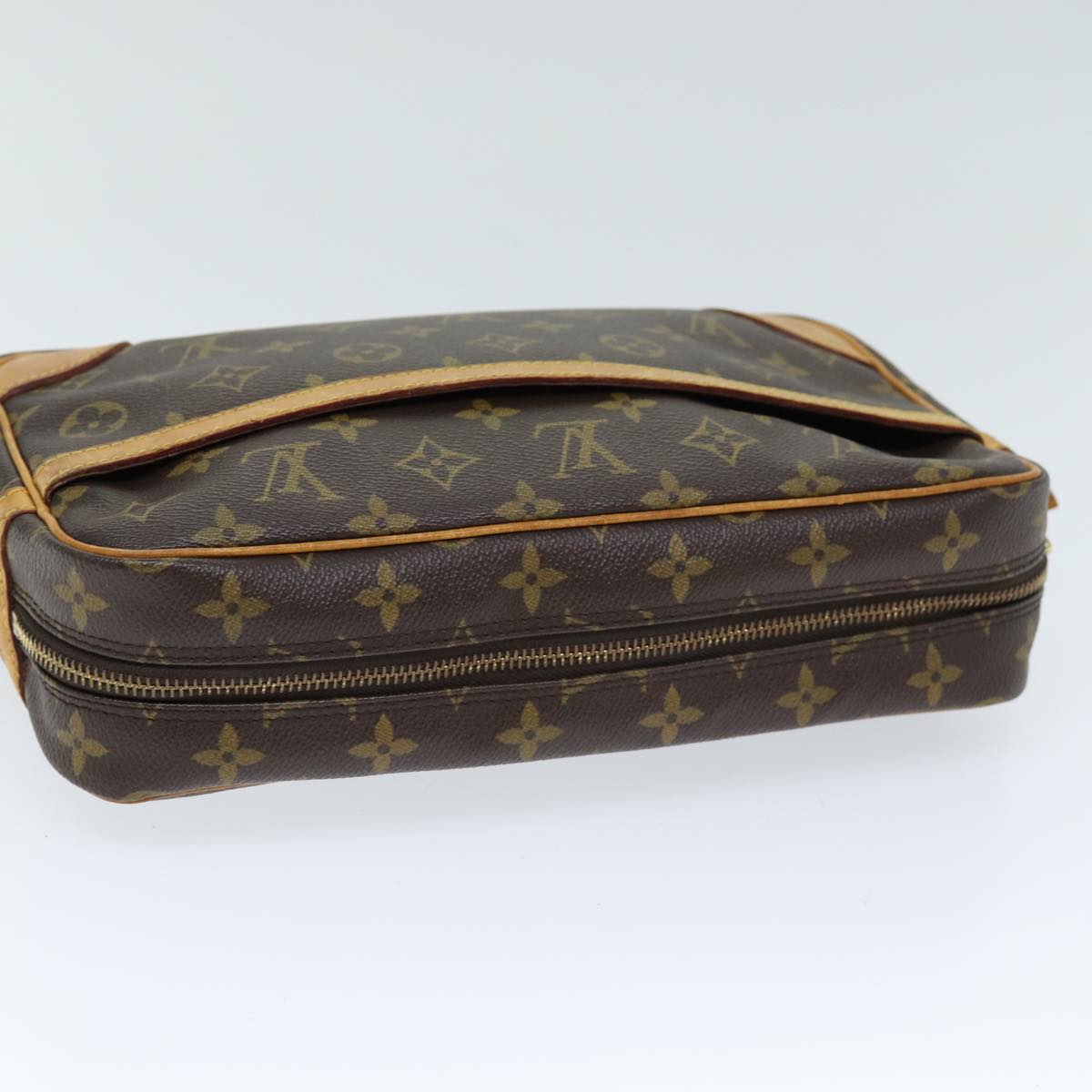 Louis Vuitton Compiegne 28 Brown Canvas Clutch Bag