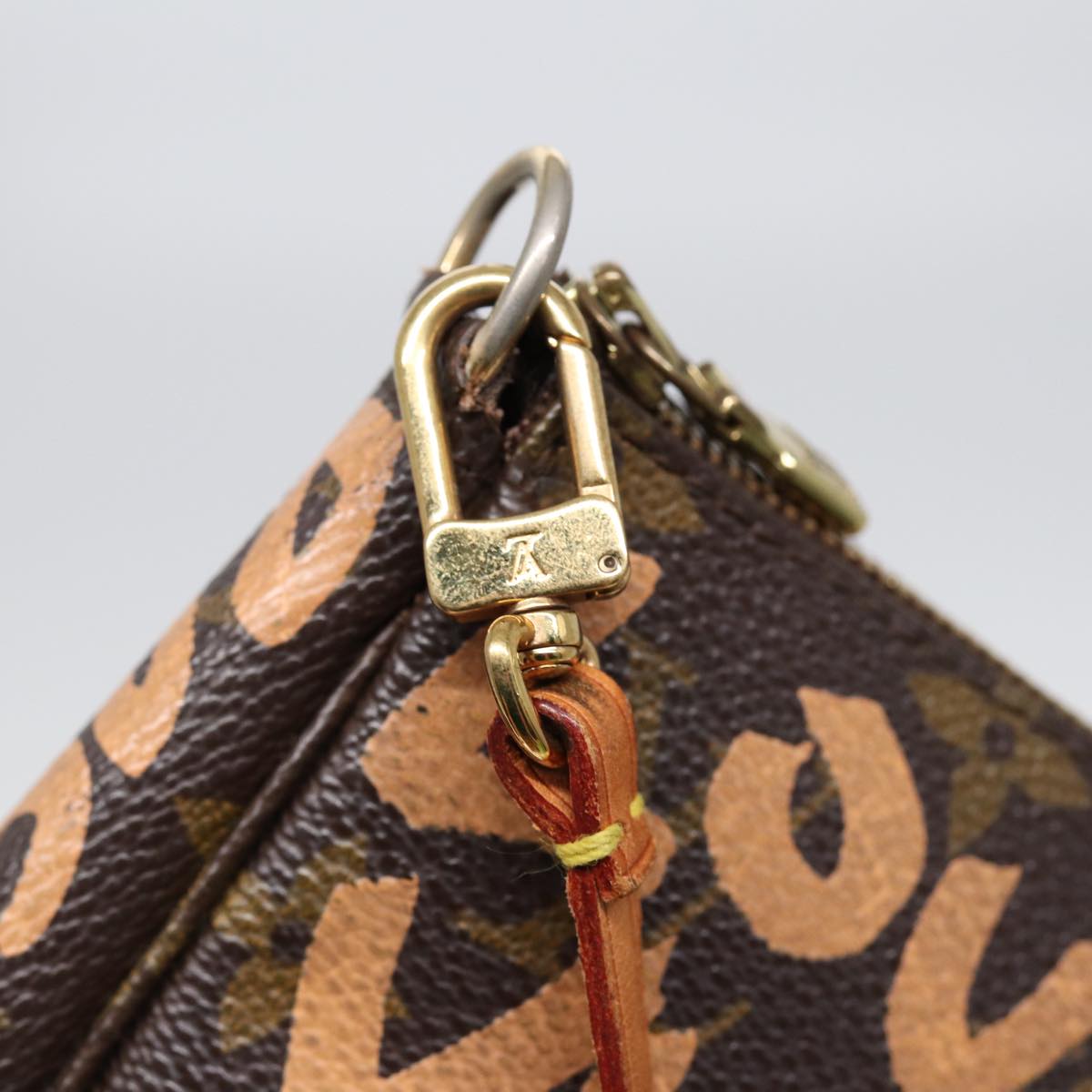 Louis Vuitton Pochette Accessoire Brown Canvas Clutch Bag