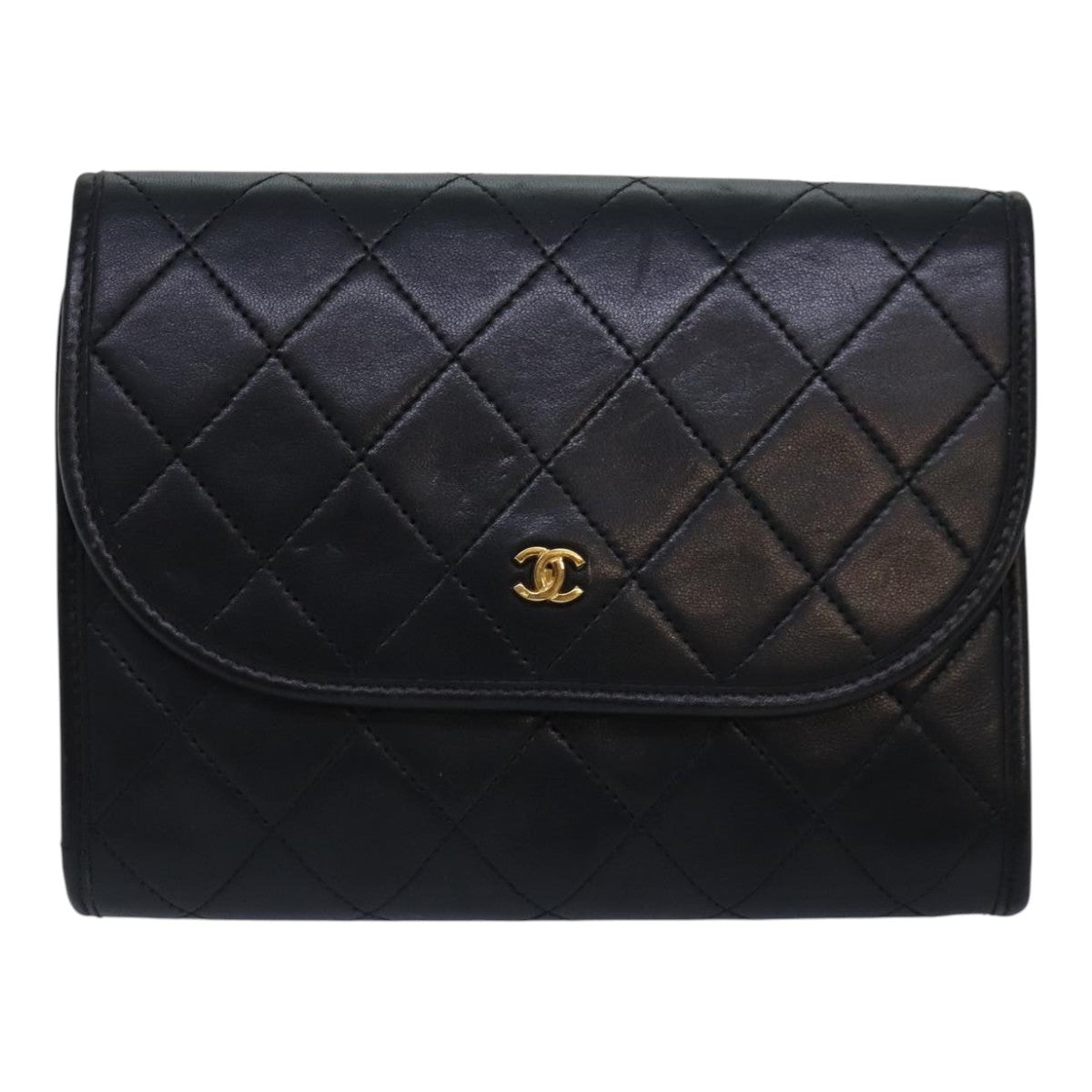 Chanel Matelassé Black Leather Shoulder Bag