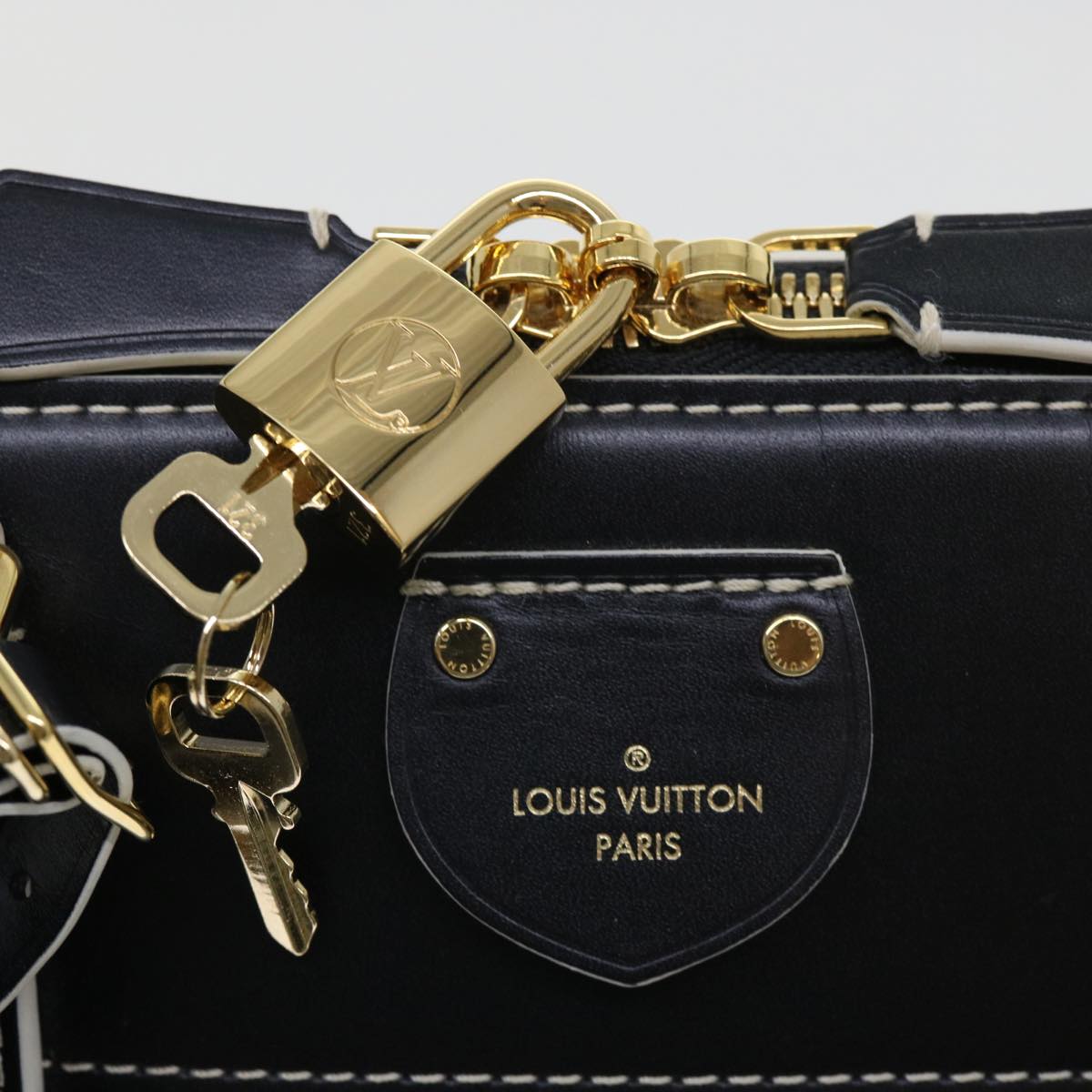 Louis Vuitton Alma Black Canvas Hand Bag