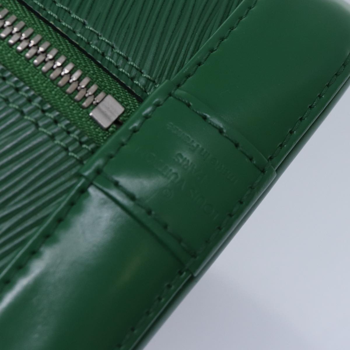 Louis Vuitton Alma Green Calfskin Hand Bag