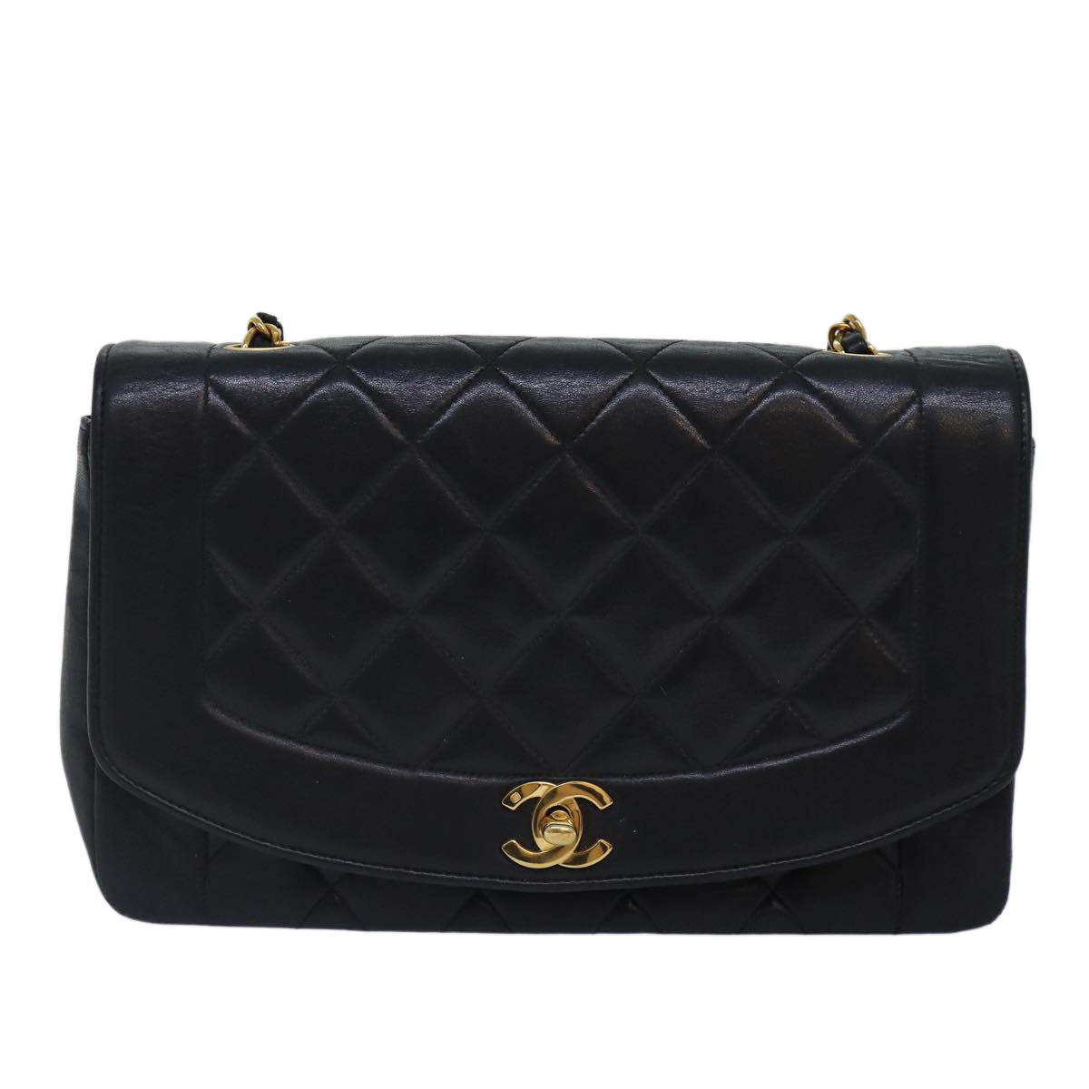 Chanel Diana Black Leather Shoulder Bag