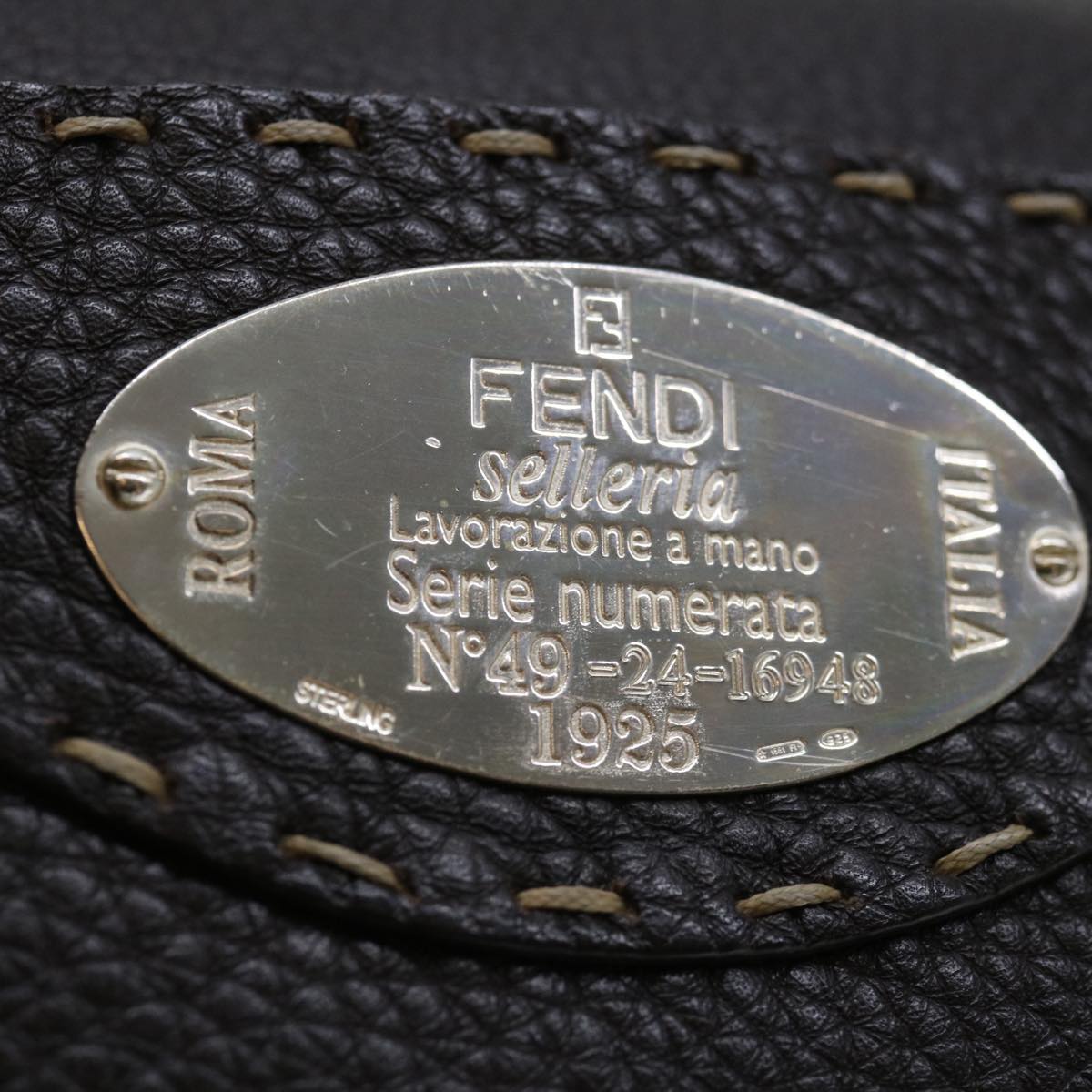 Fendi Selleria Brown Leather Shoulder Bag