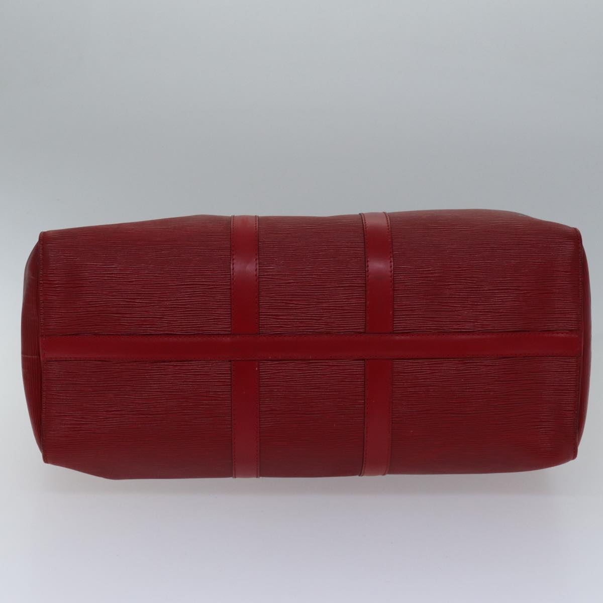 Louis Vuitton Keepall 45 Red Leather Travel Bag