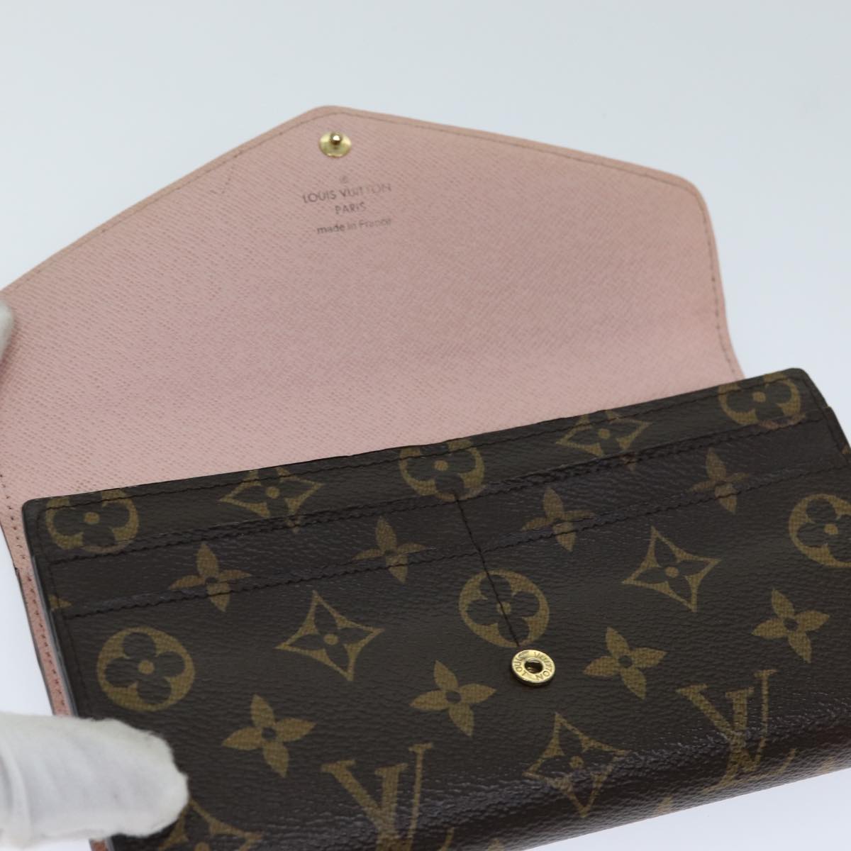 Louis Vuitton Portefeuille Sarah Brown Canvas Wallet Accessories