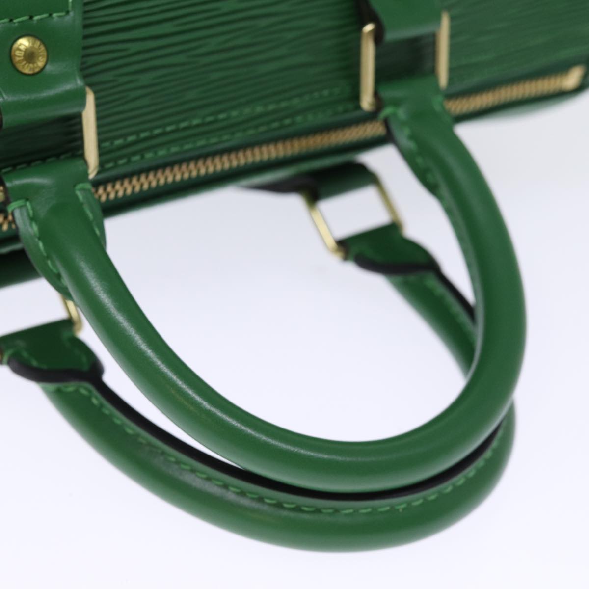 Louis Vuitton Speedy 25 Green Leather Hand Bag