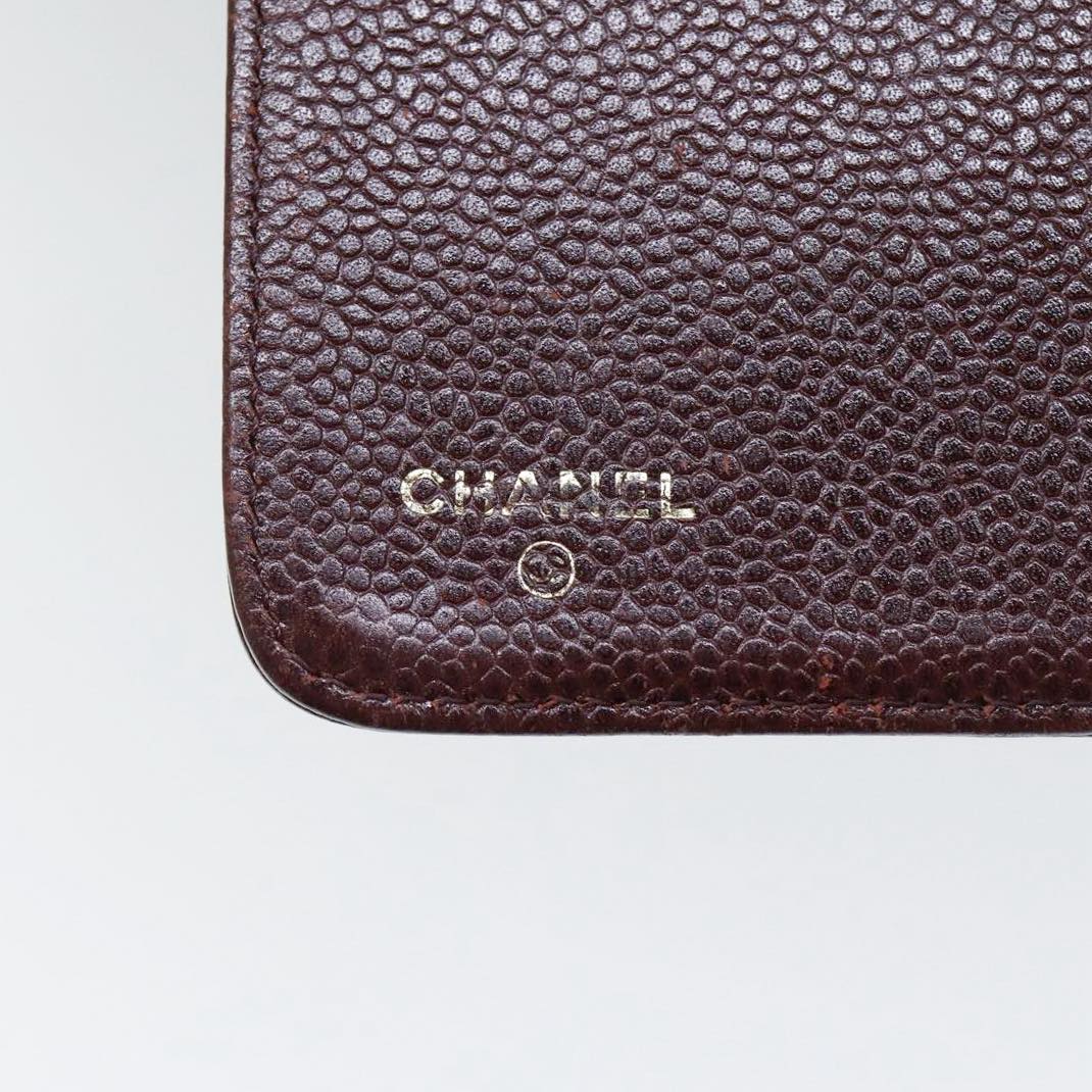 Chanel Cc Brown Leather Wallet Accessories