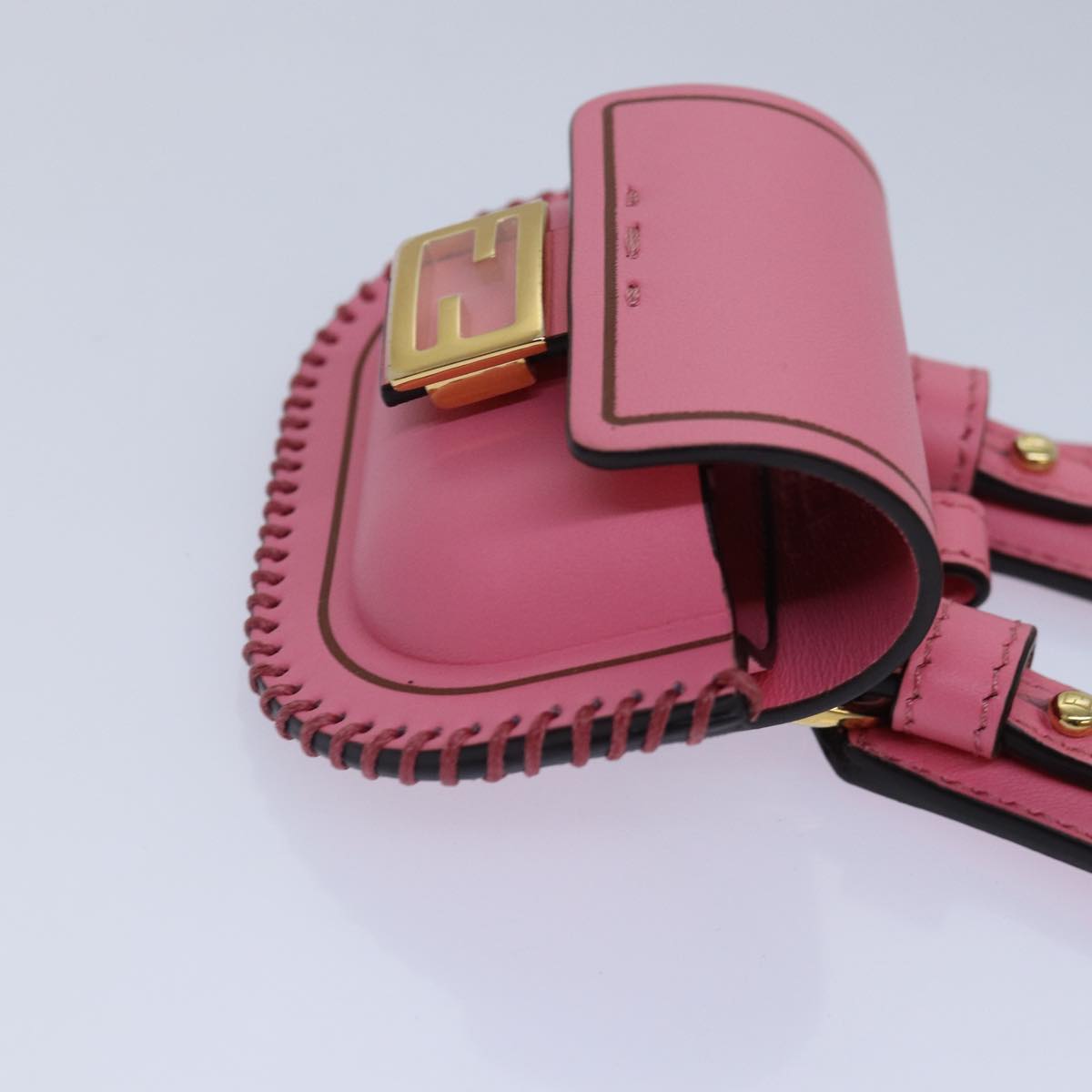 Fendi Baguette Pink Leather Clutch Bag