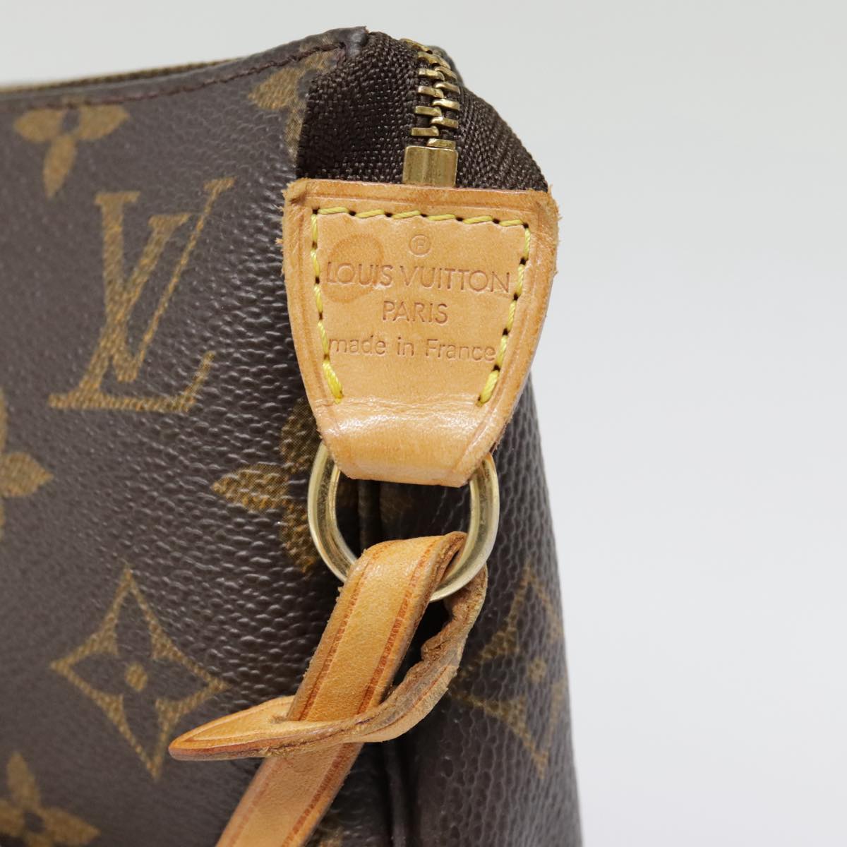 Louis Vuitton Pochette Accessoire Brown Canvas Clutch Bag