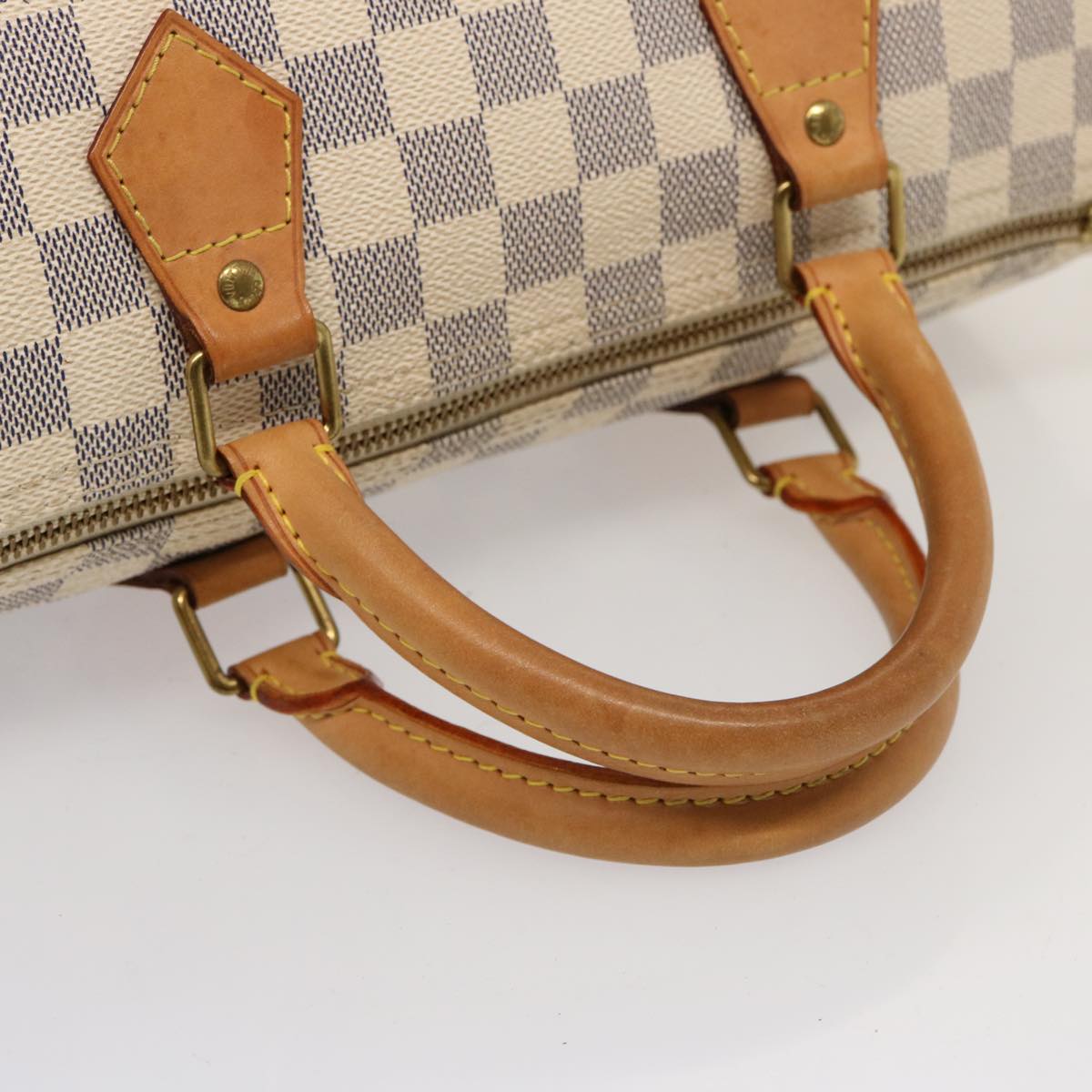 Louis Vuitton Speedy 30 White Canvas Hand Bag