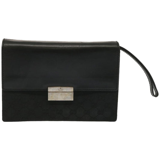 Gucci -- Black Canvas Clutch Bag