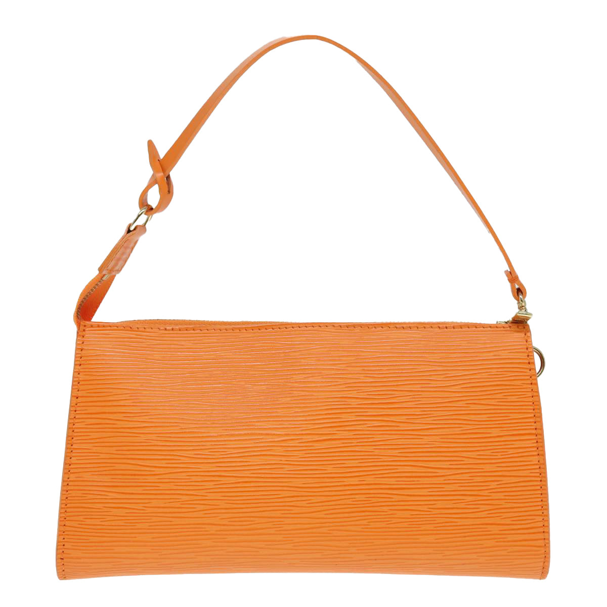 Louis Vuitton Pochette Accessoire Orange Leather Hand Bag