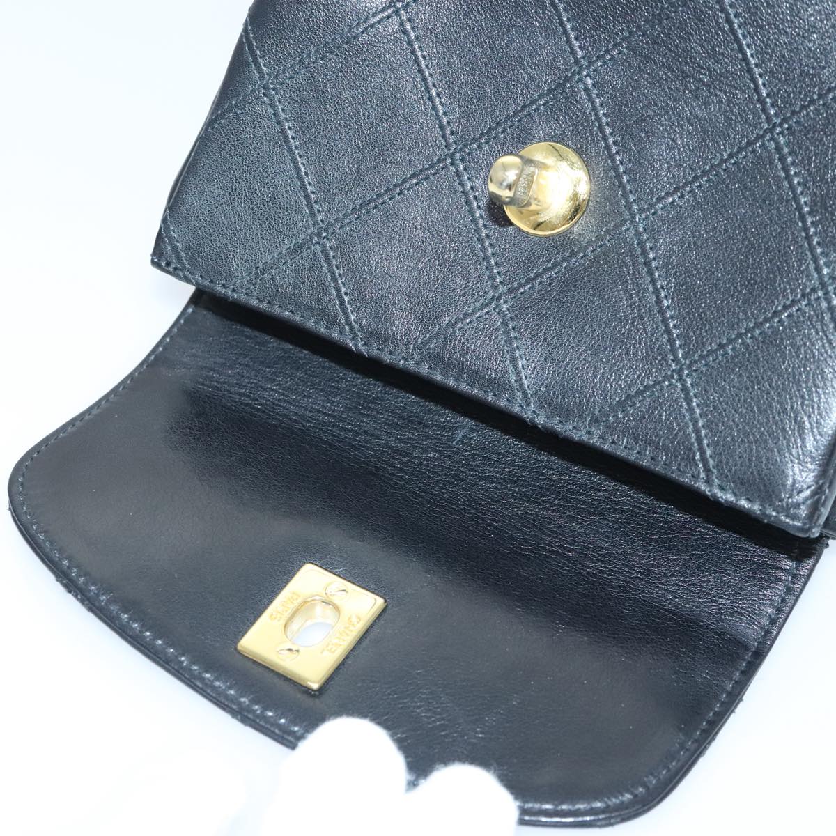 Chanel Coco Mark Black Leather Shoulder Bag