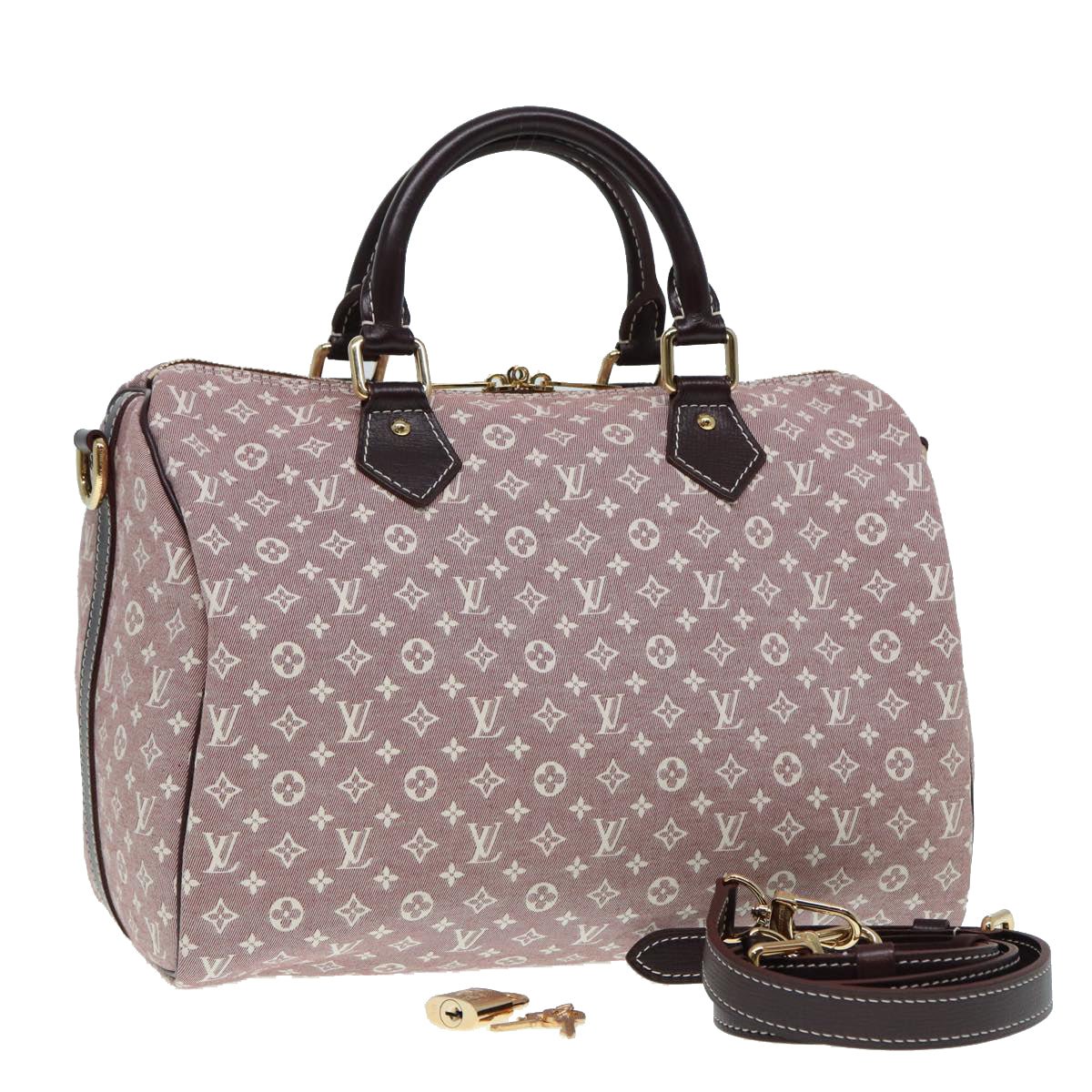 Louis Vuitton Speedy 30 Pink Canvas Hand Bag