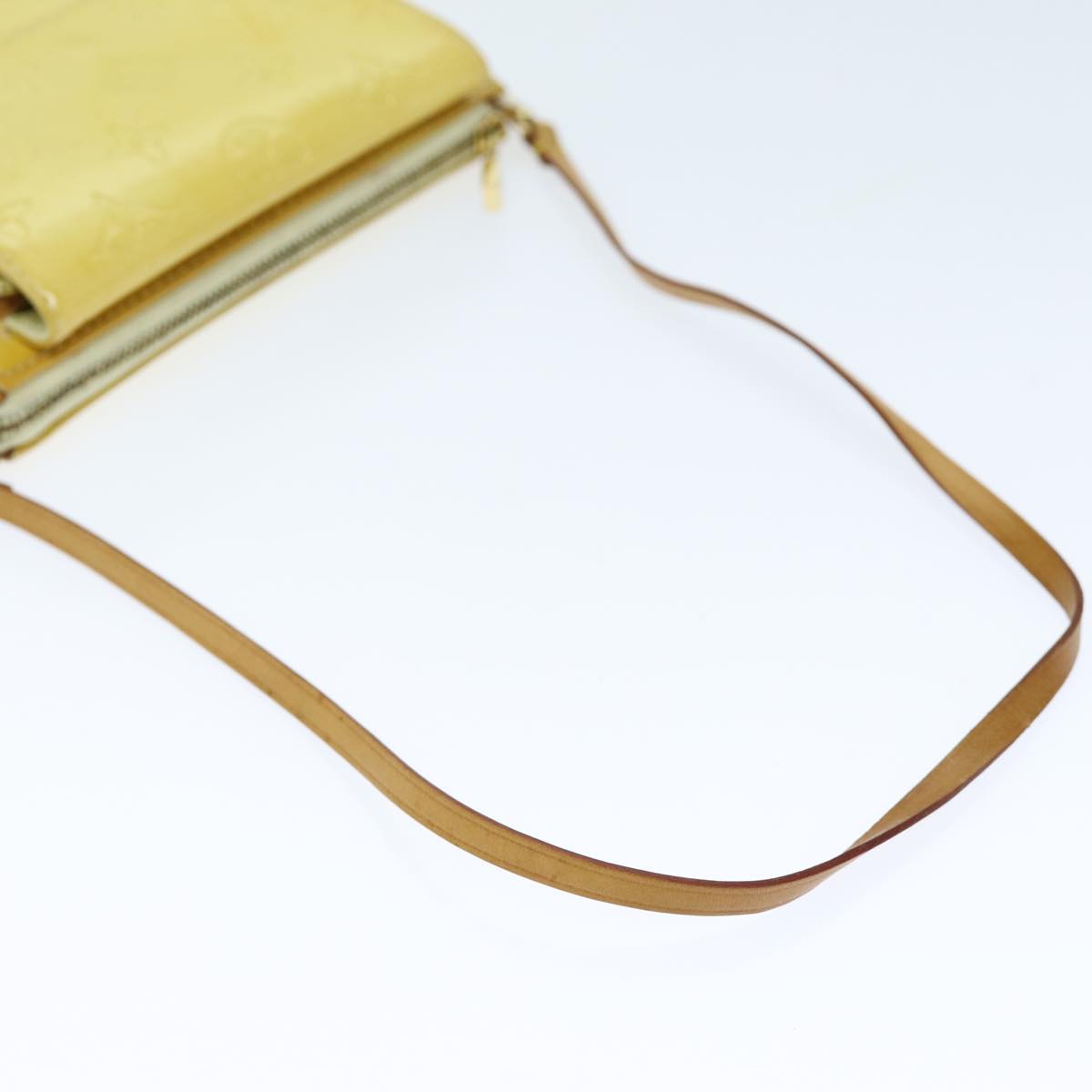 Louis Vuitton Mott Yellow Patent Leather Clutch Bag