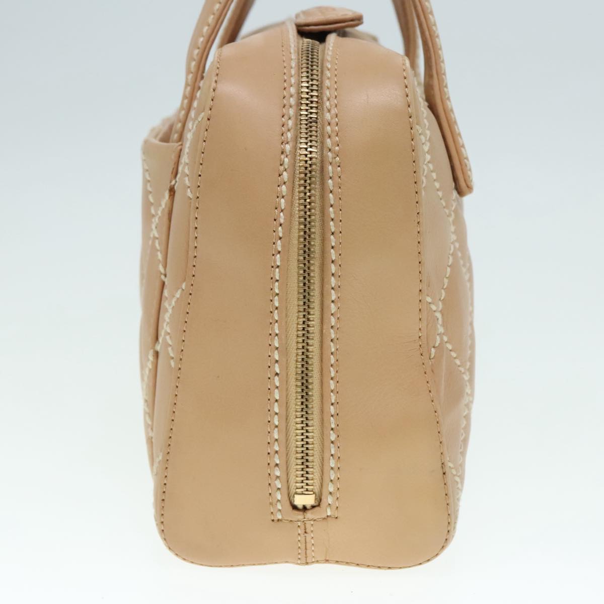 Chanel Wild stitch Beige Leather Hand Bag