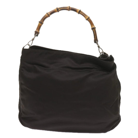 Gucci Bamboo Black Synthetic Shoulder Bag