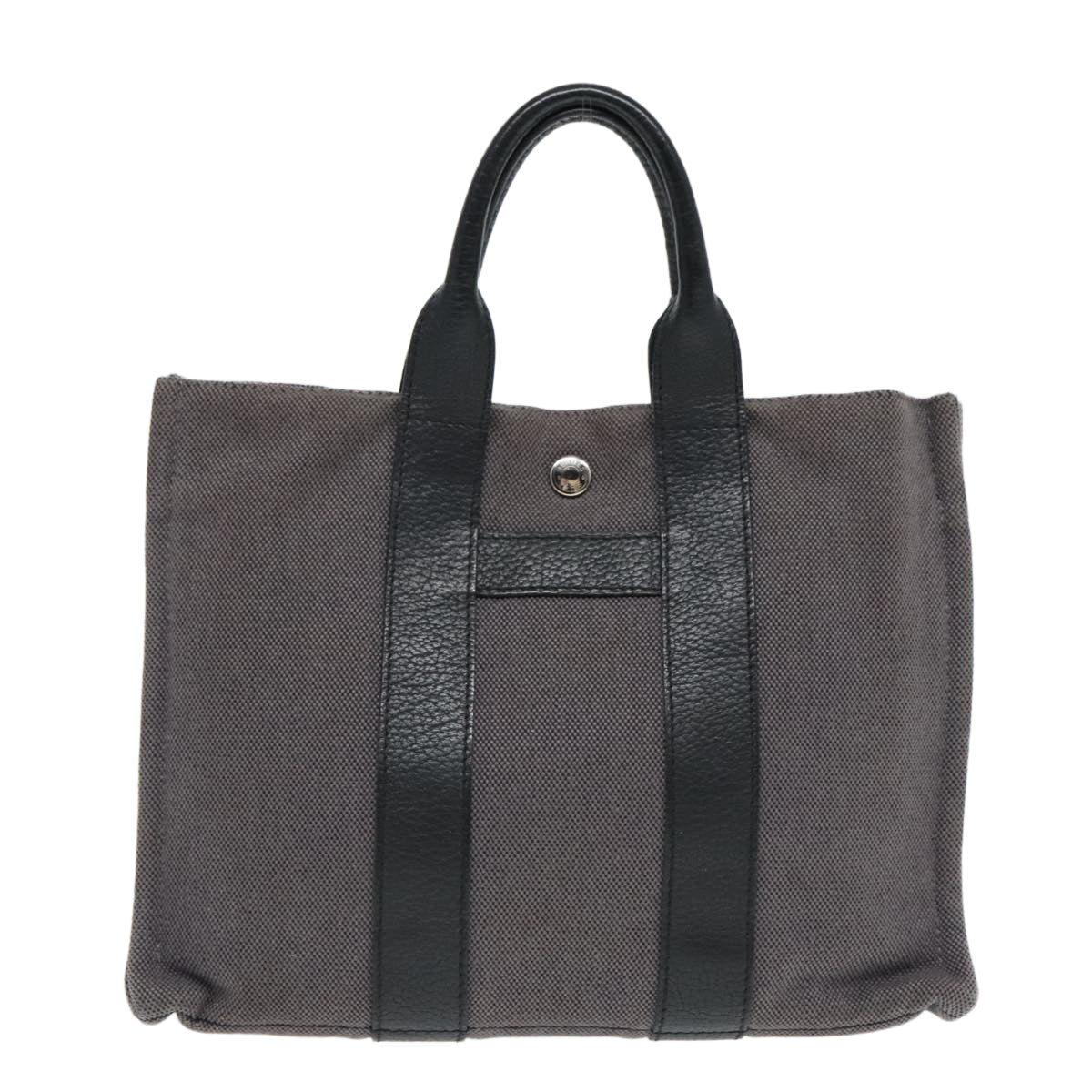 Hermès Arne Grey Canvas Hand Bag