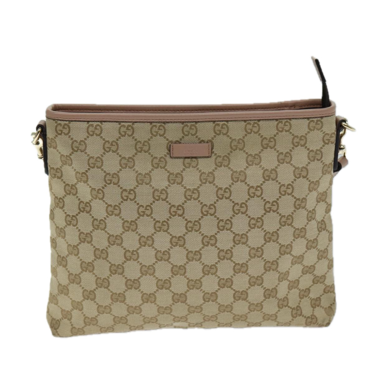 Gucci GG Supreme Beige Canvas Shoulder Bag