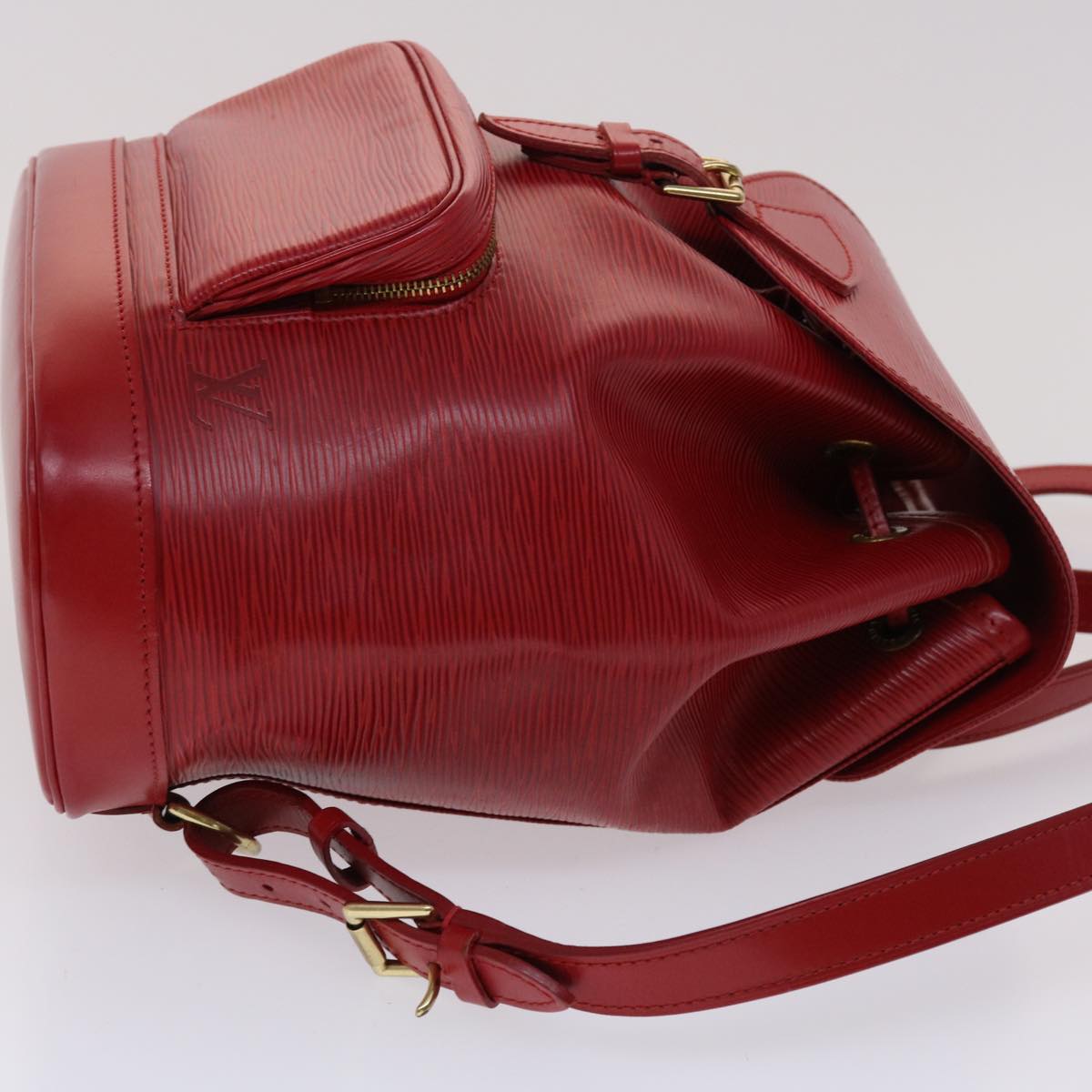 Louis Vuitton Montsouris Red Leather Backpack Bag