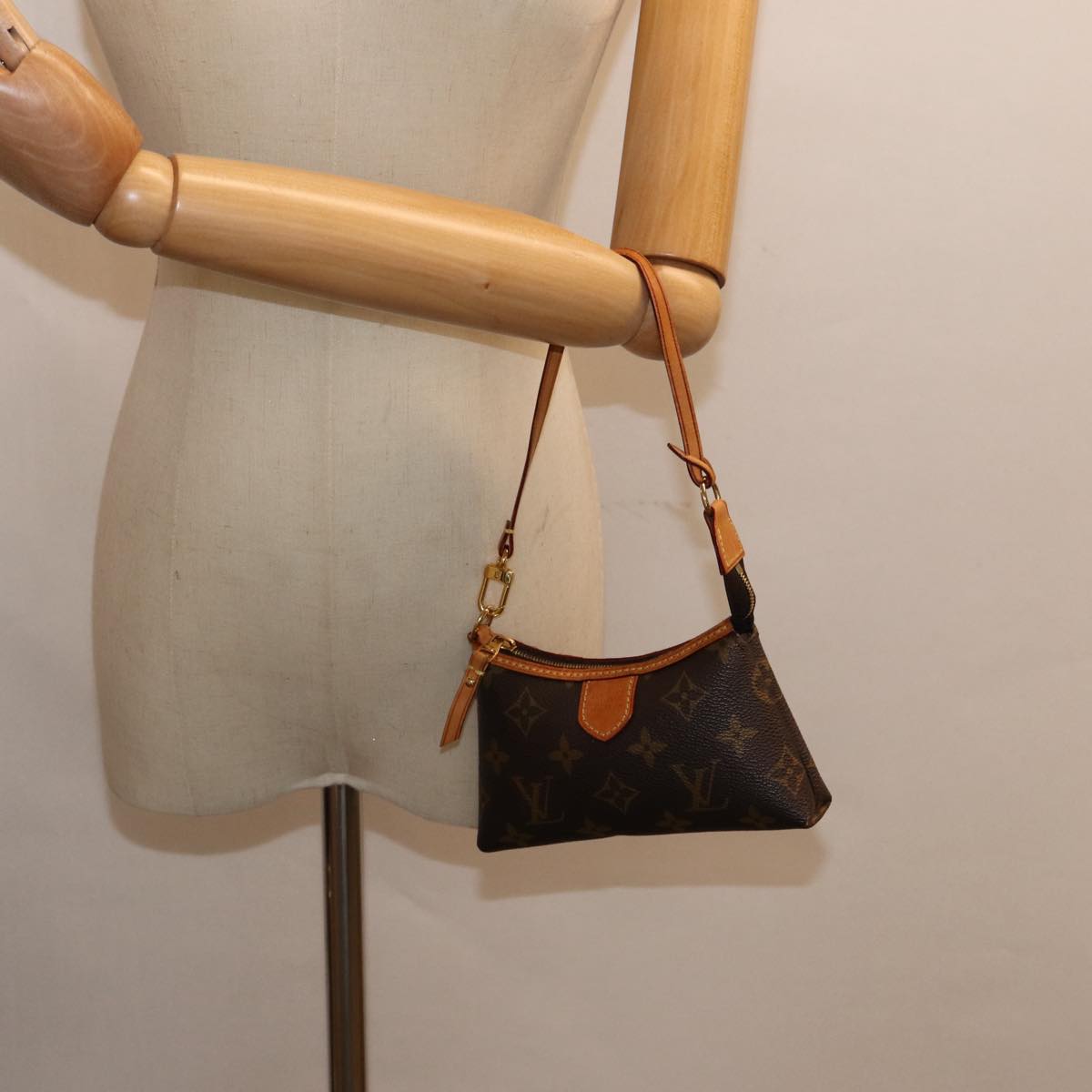 Louis Vuitton Delightful Brown Canvas Clutch Bag