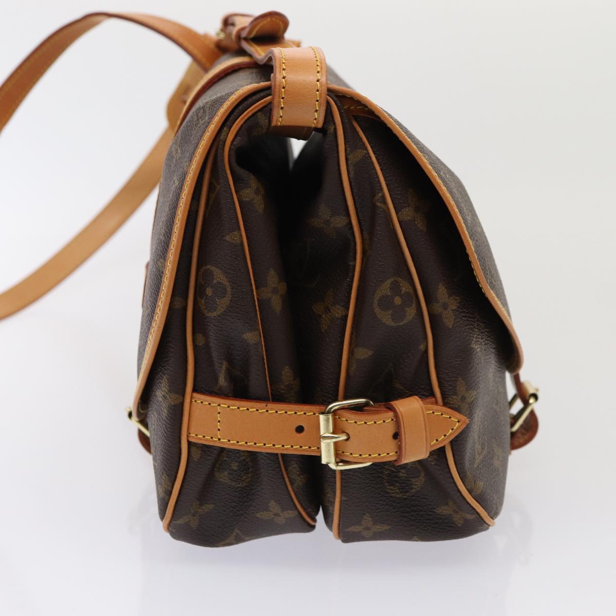 Louis Vuitton Saumur Brown Canvas Shoulder Bag