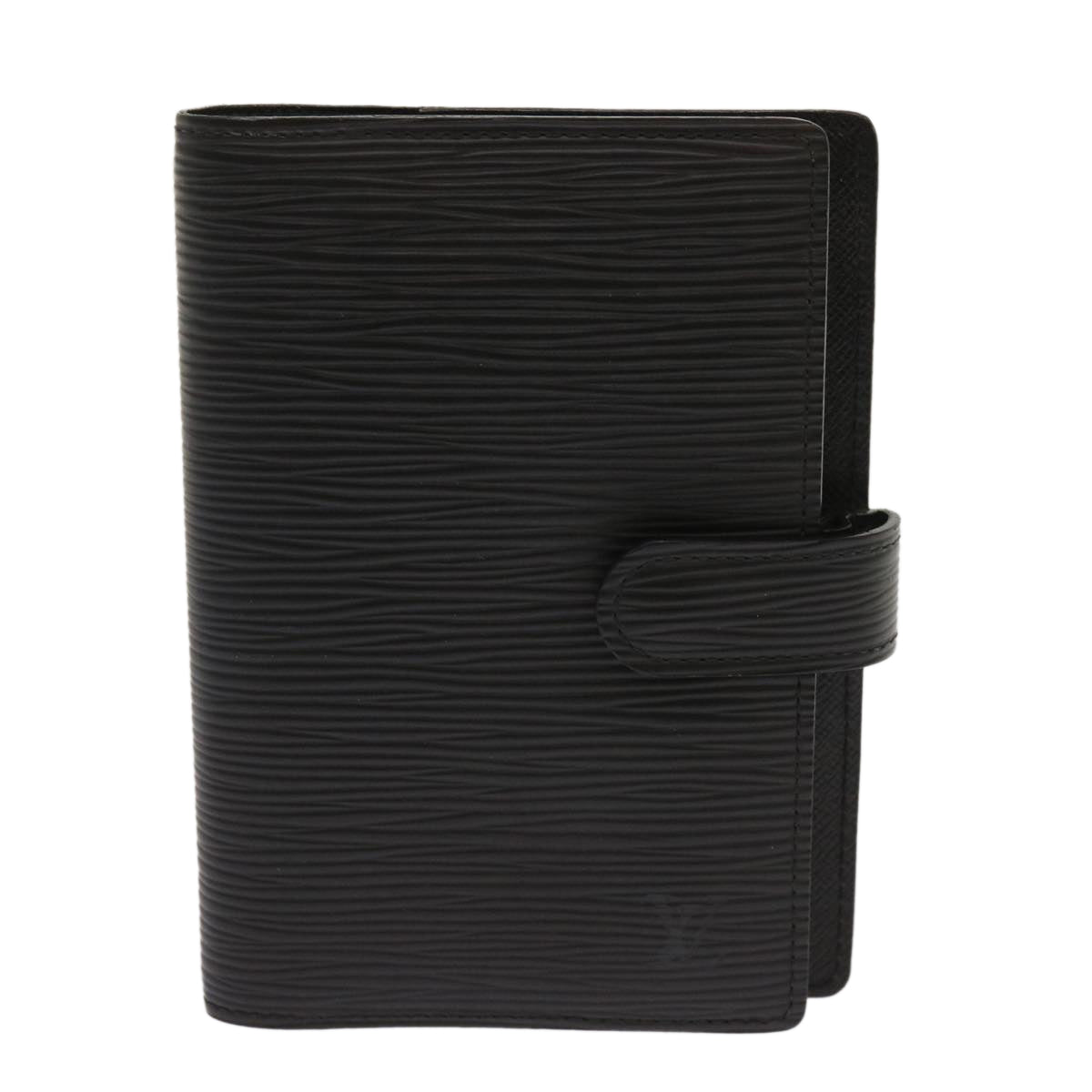 Louis Vuitton COUVERTURE AGENDA FONCTIONNEL PM Black Leather Wallet Accessories