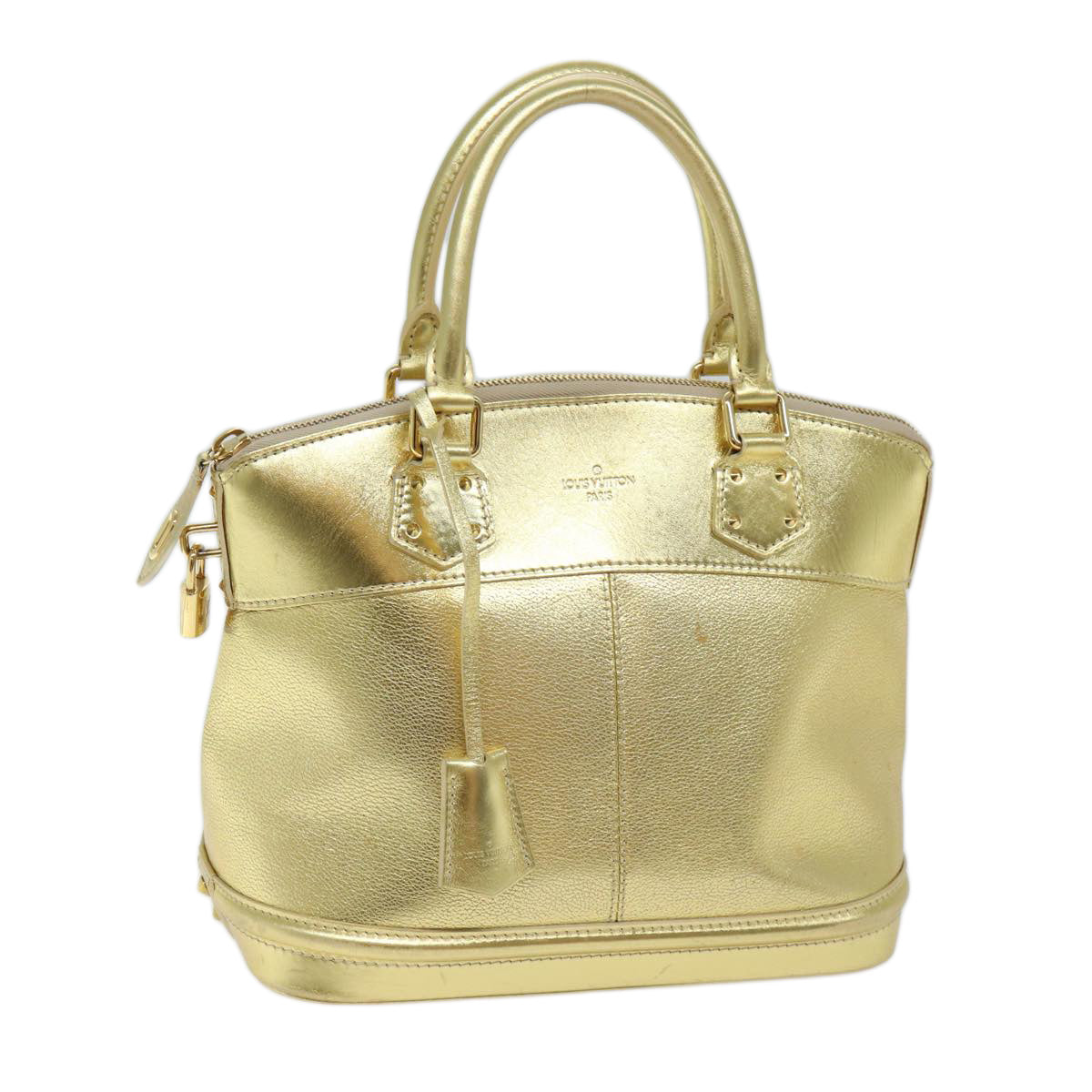 Louis Vuitton Lockit Gold Leather Hand Bag