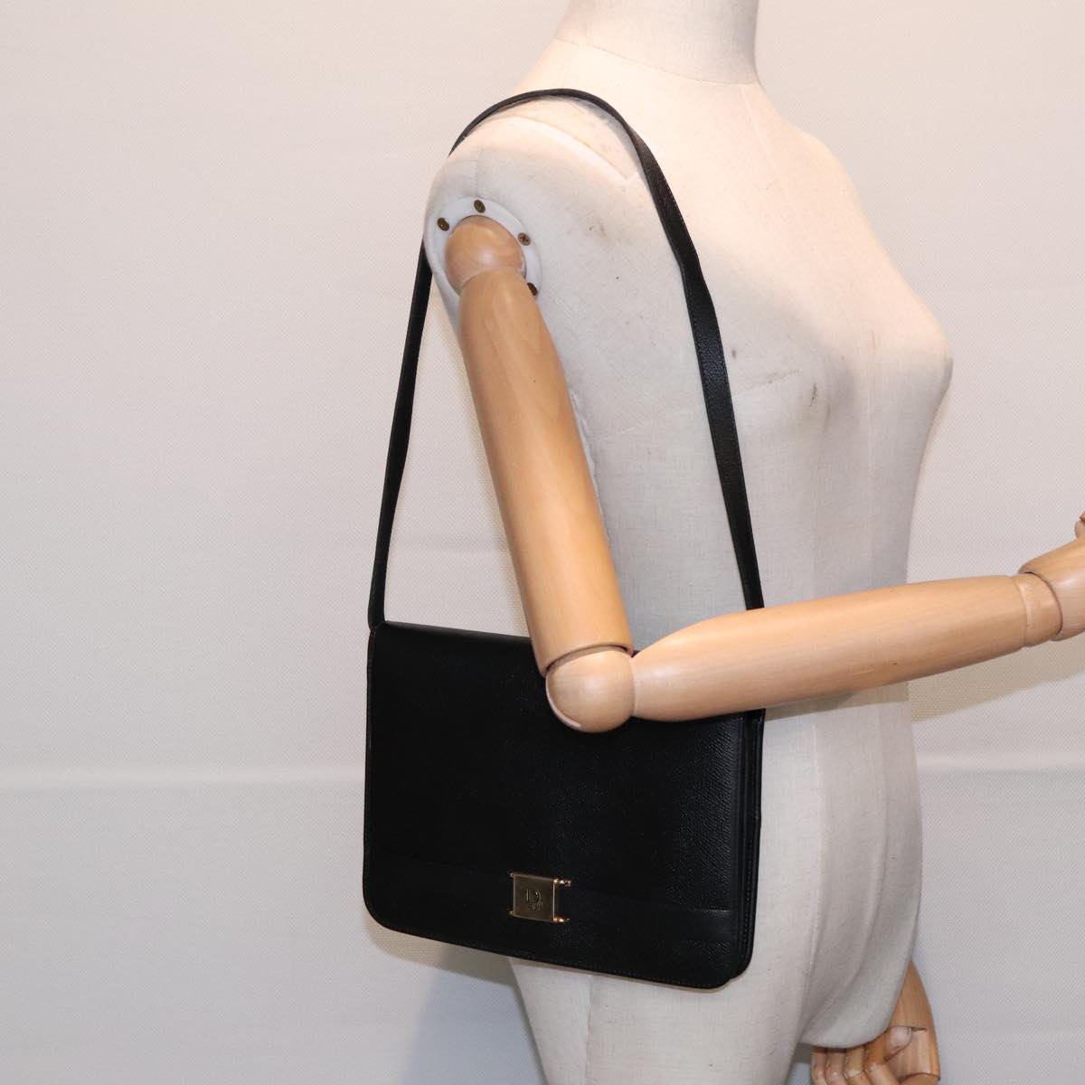 Dior Black Leather Shoulder Bag