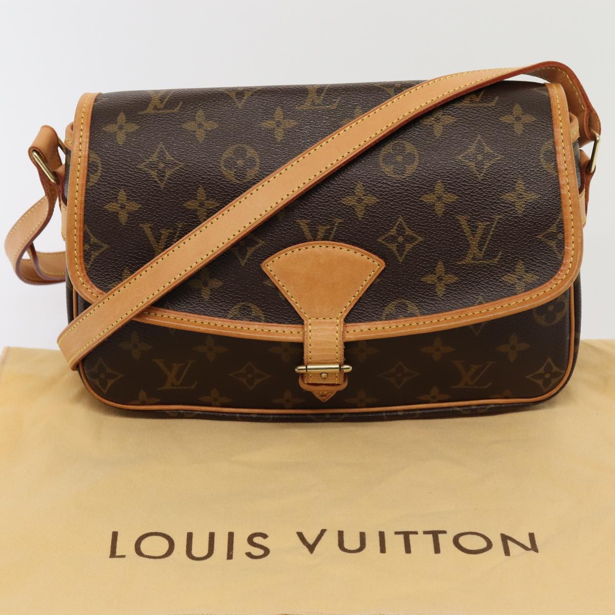 Louis Vuitton Sologne Brown Canvas Shoulder Bag