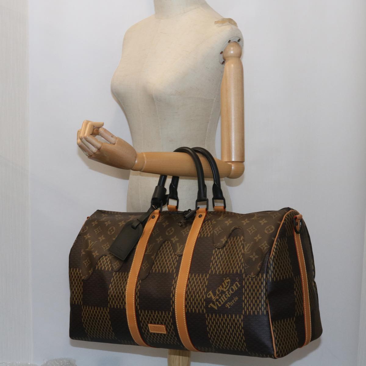 Louis Vuitton Keepall Bandouliere 50 Brown Canvas Travel Bag