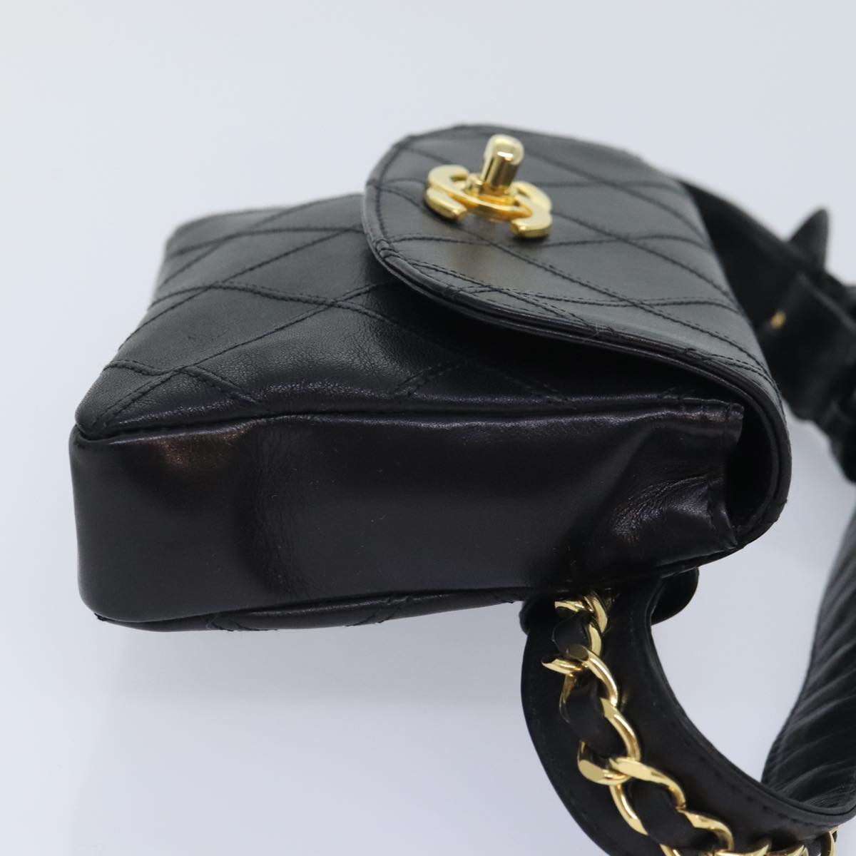 Chanel Coco Mark Black Leather Shoulder Bag