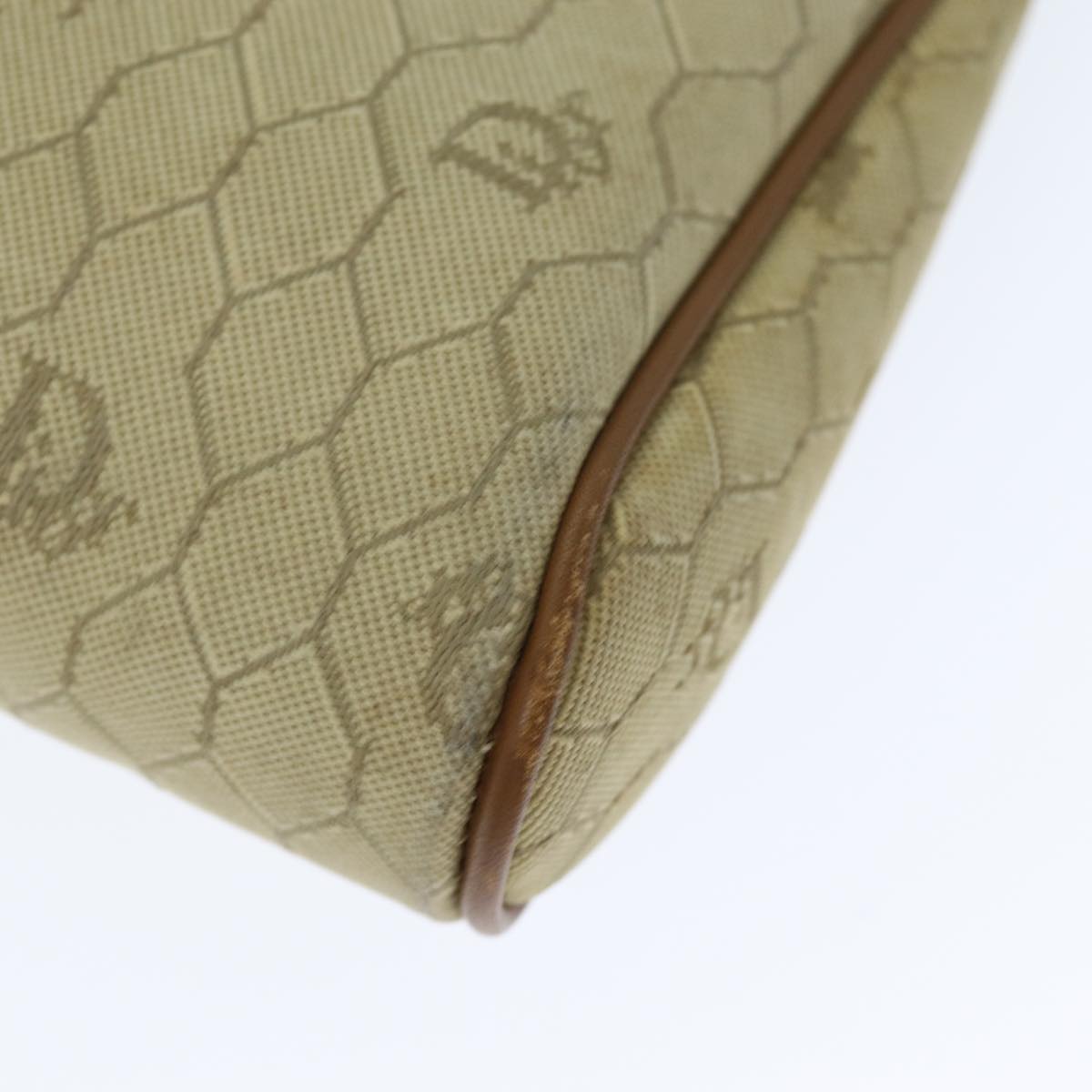 Dior Honeycomb Beige Canvas Clutch Bag