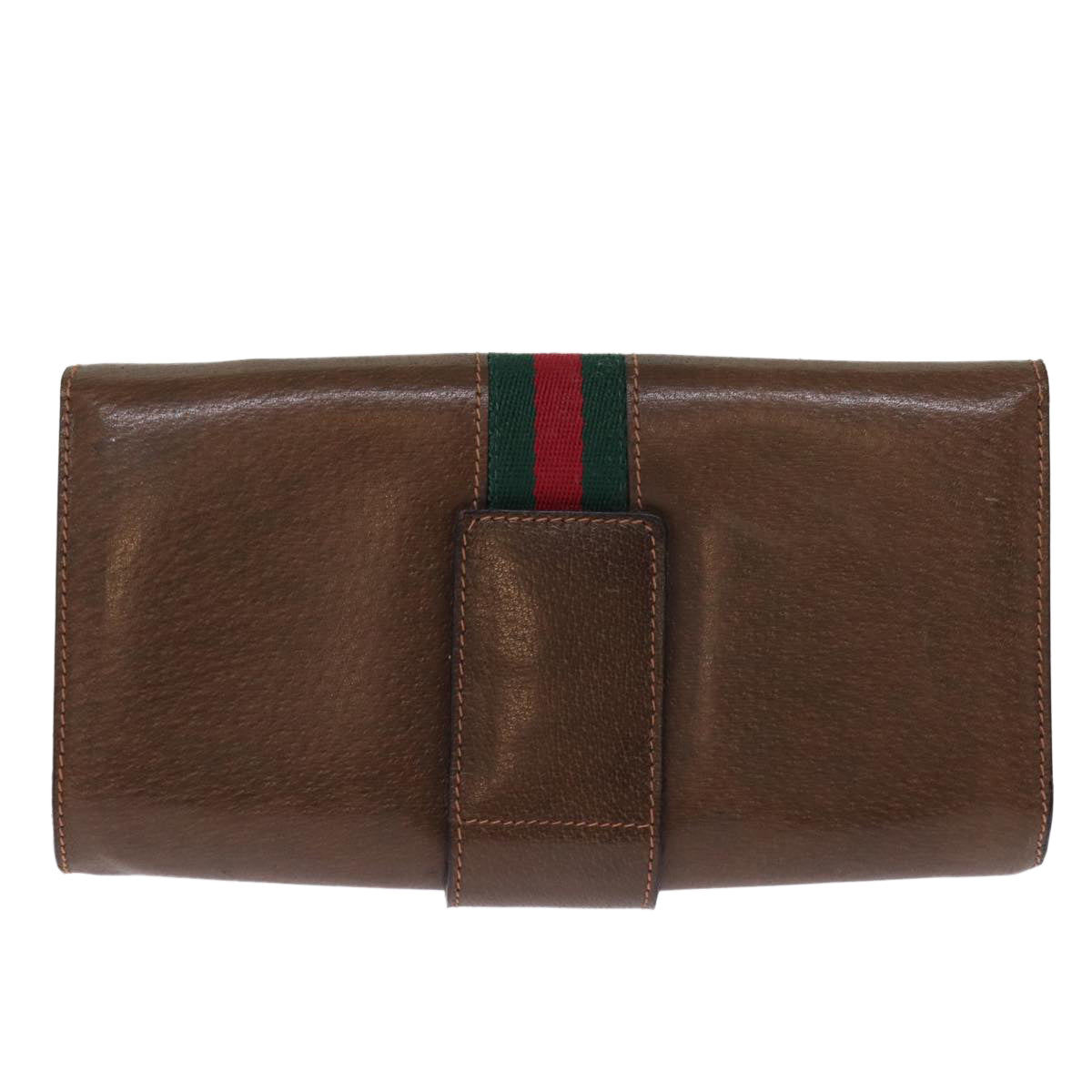 Gucci Sherry Brown Leather Clutch Bag