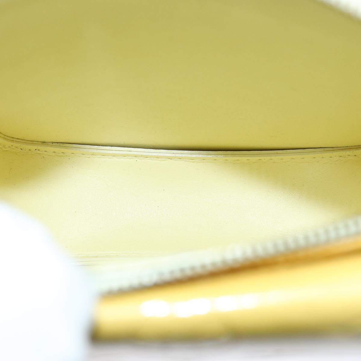 Louis Vuitton Mott Yellow Patent Leather Clutch Bag