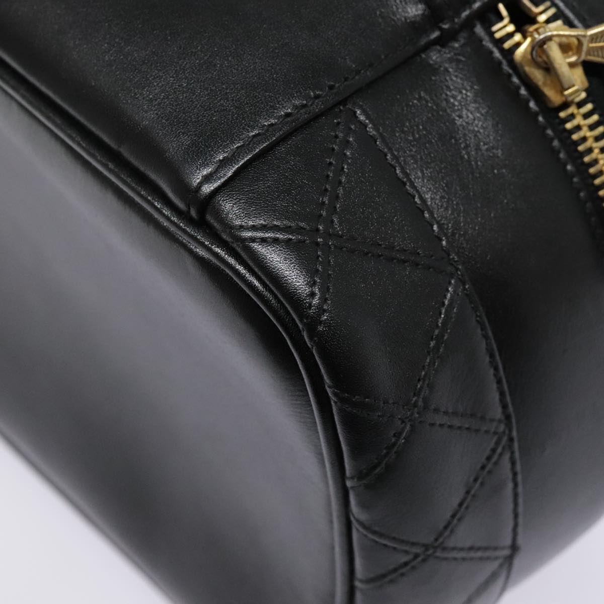 Chanel Vanity Black Leather Clutch Bag