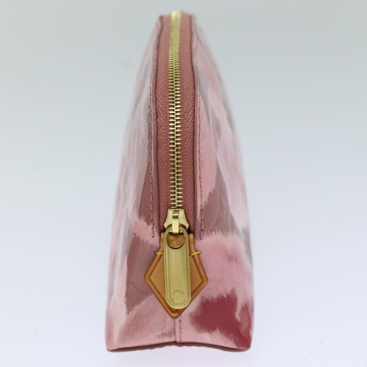 Louis Vuitton Cosmetic Pouch Pink Patent Leather Clutch Bag