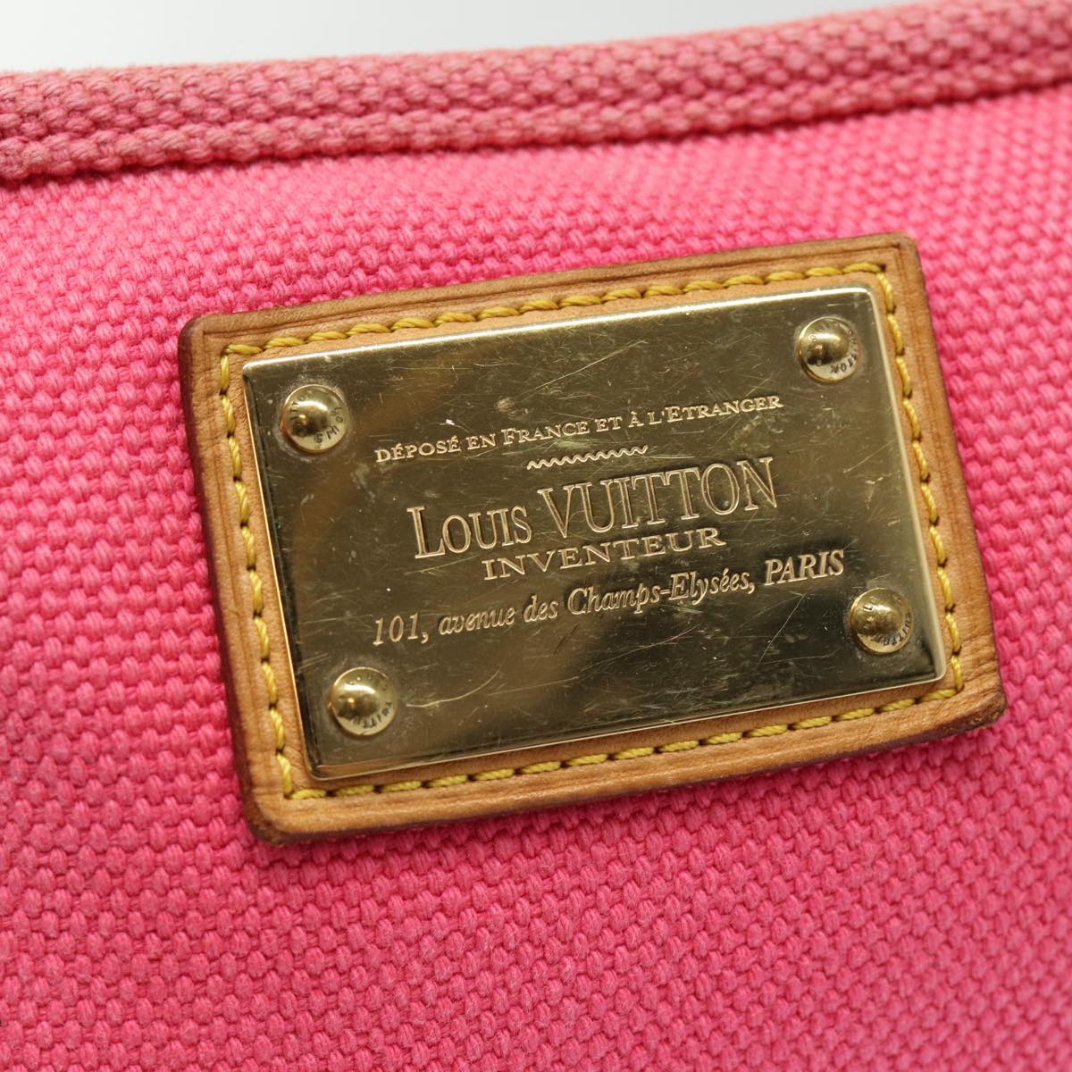 Louis Vuitton Antigua Pink Canvas Clutch Bag