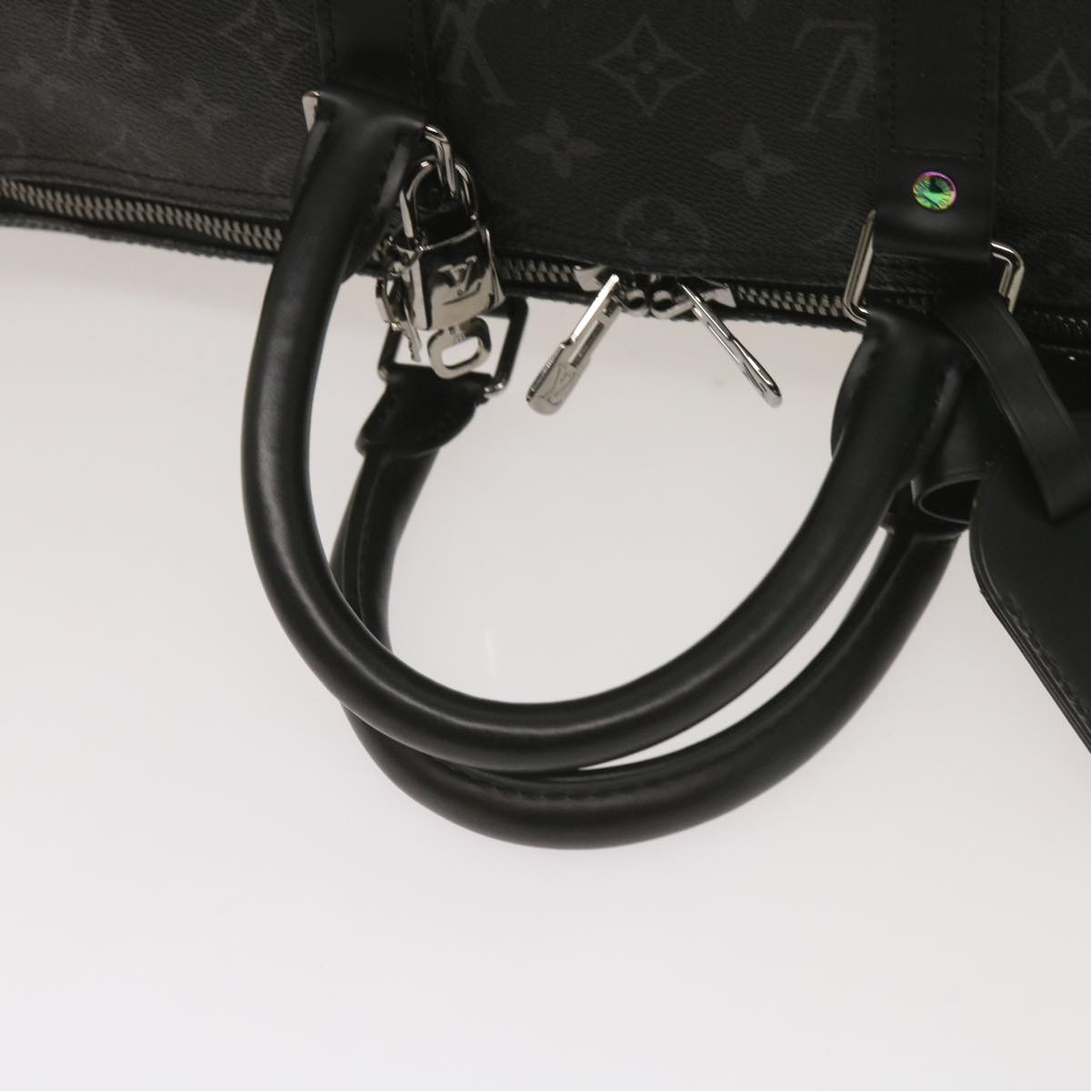 Louis Vuitton Keepall Bandouliere 45 Black Canvas Travel Bag