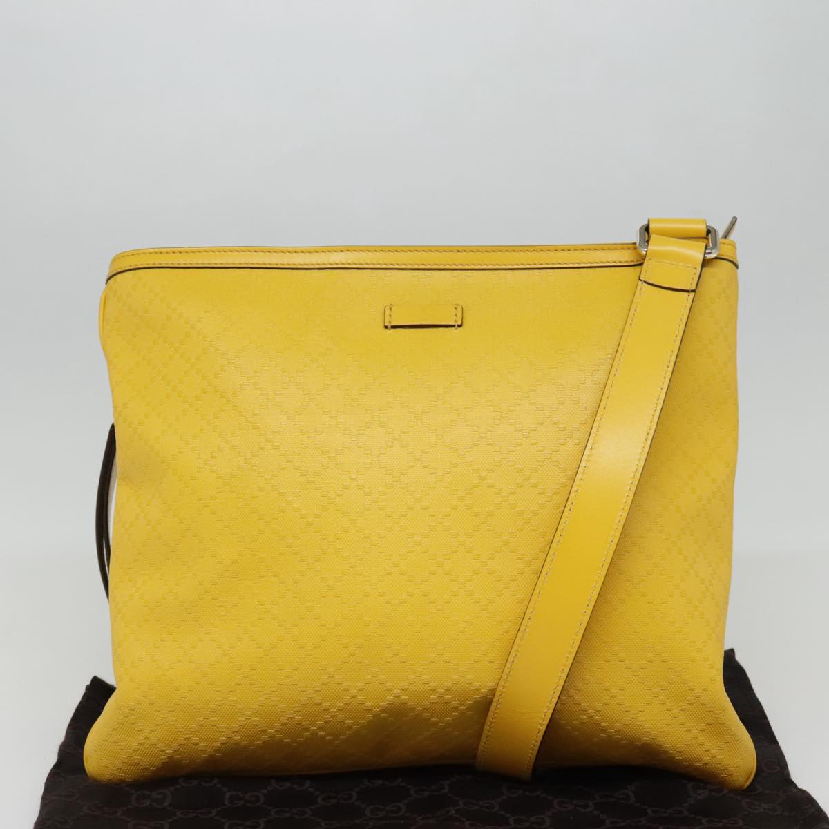 Gucci Diamantissima Yellow Leather Shoulder Bag