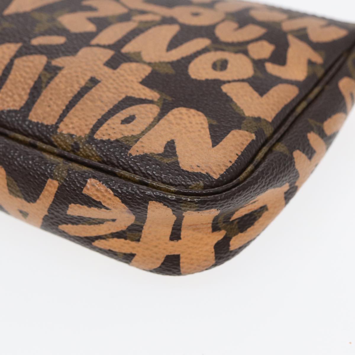 Louis Vuitton Pochette Accessoire Brown Canvas Clutch Bag