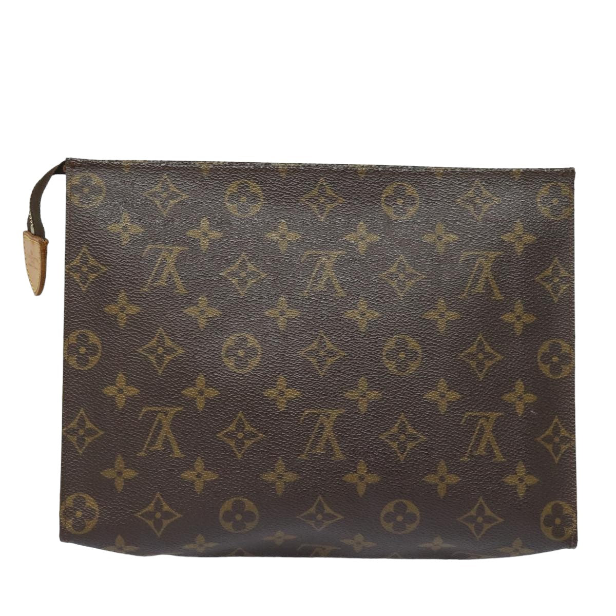 Louis Vuitton Poche Toilette Brown Canvas Clutch Bag