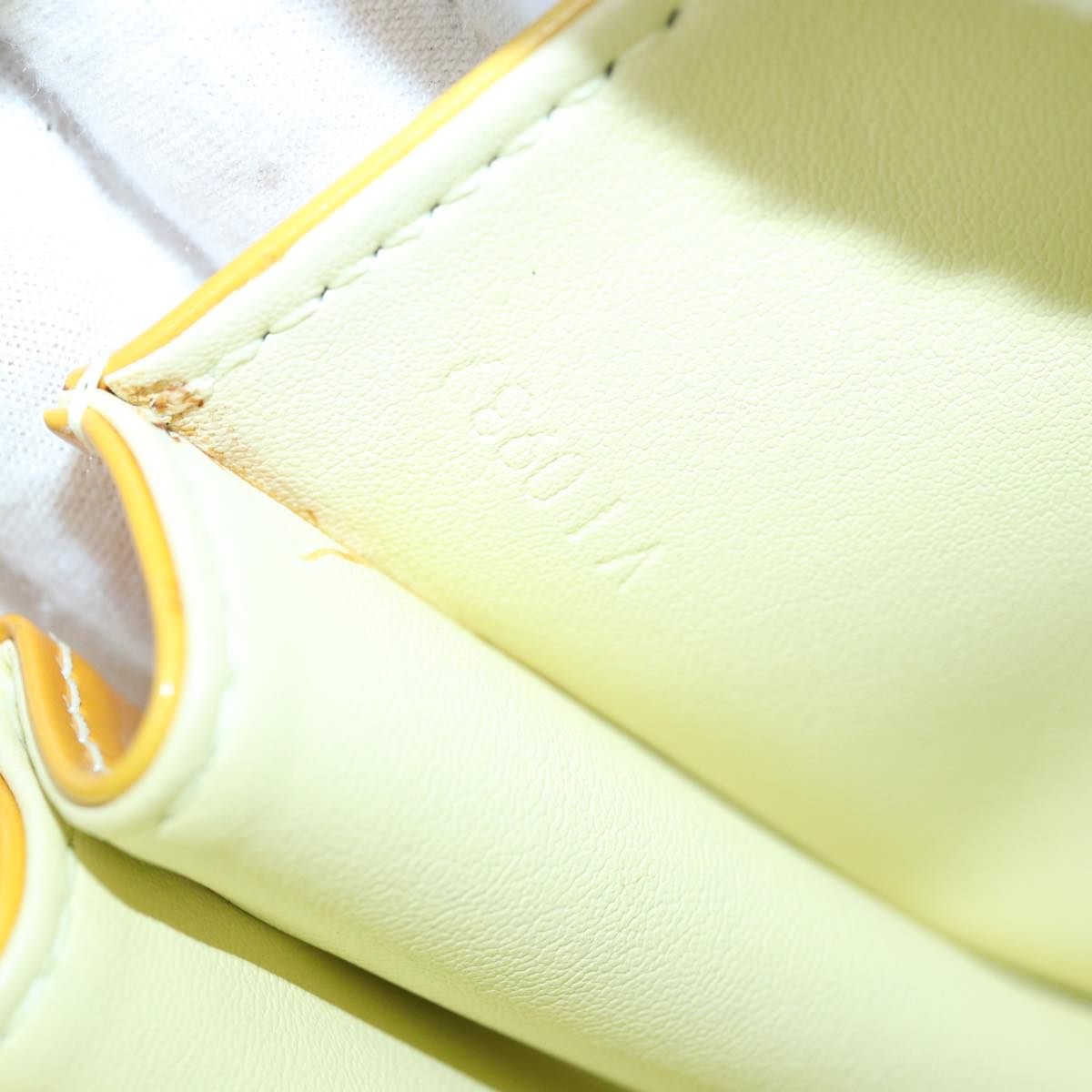 Louis Vuitton Spring Street Yellow Patent Leather Hand Bag