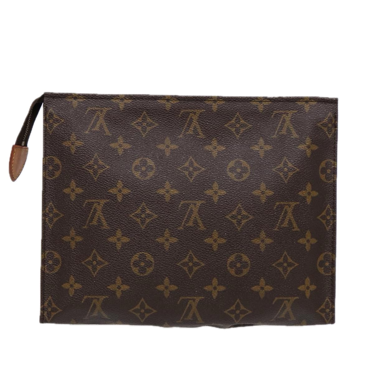 Louis Vuitton Poche Toilette Brown Canvas Clutch Bag