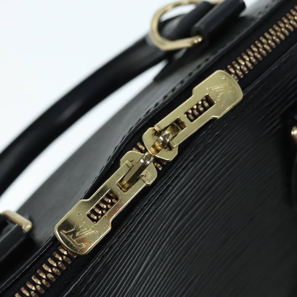 Louis Vuitton Alma Black Leather Hand Bag