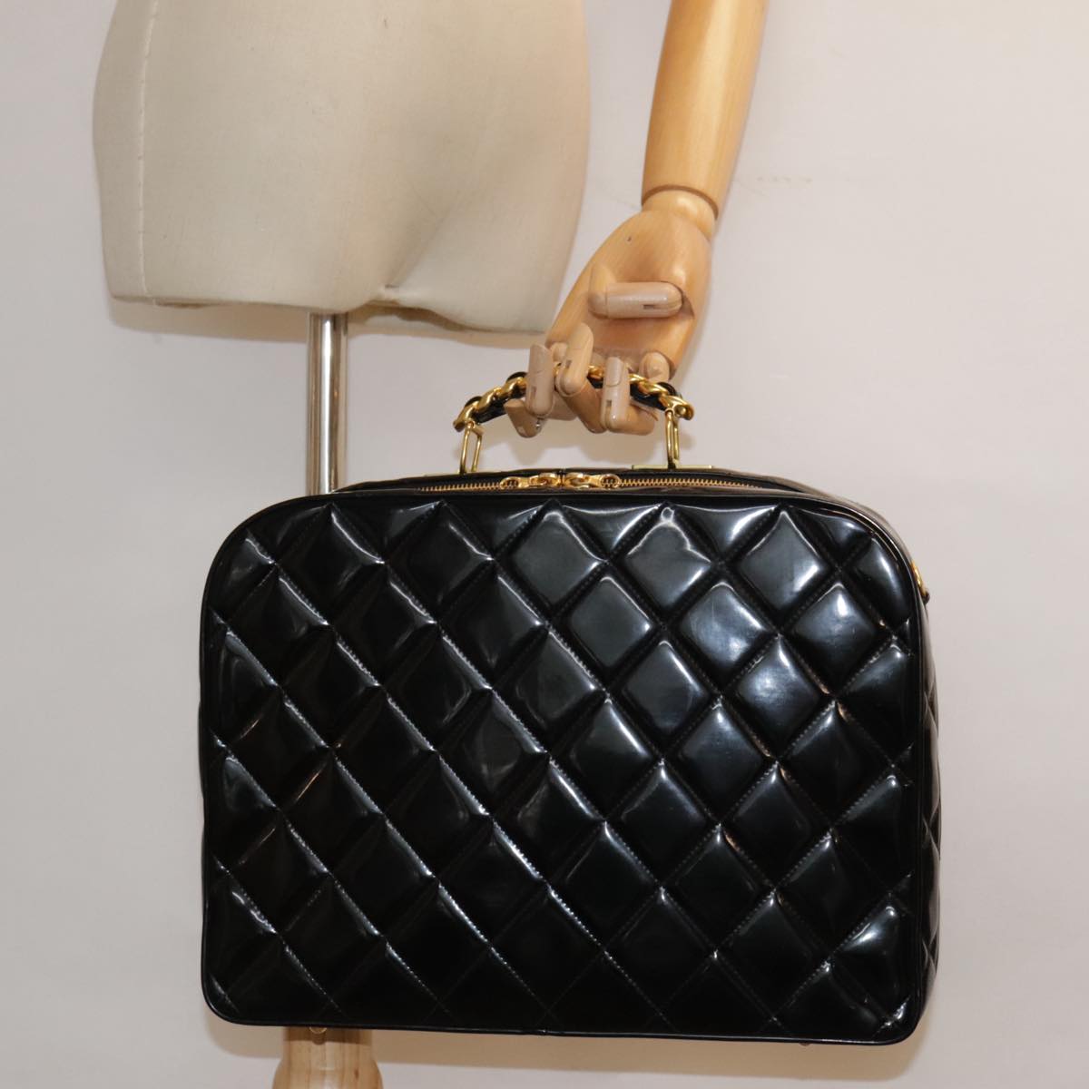 Chanel Black Patent Leather Hand Bag