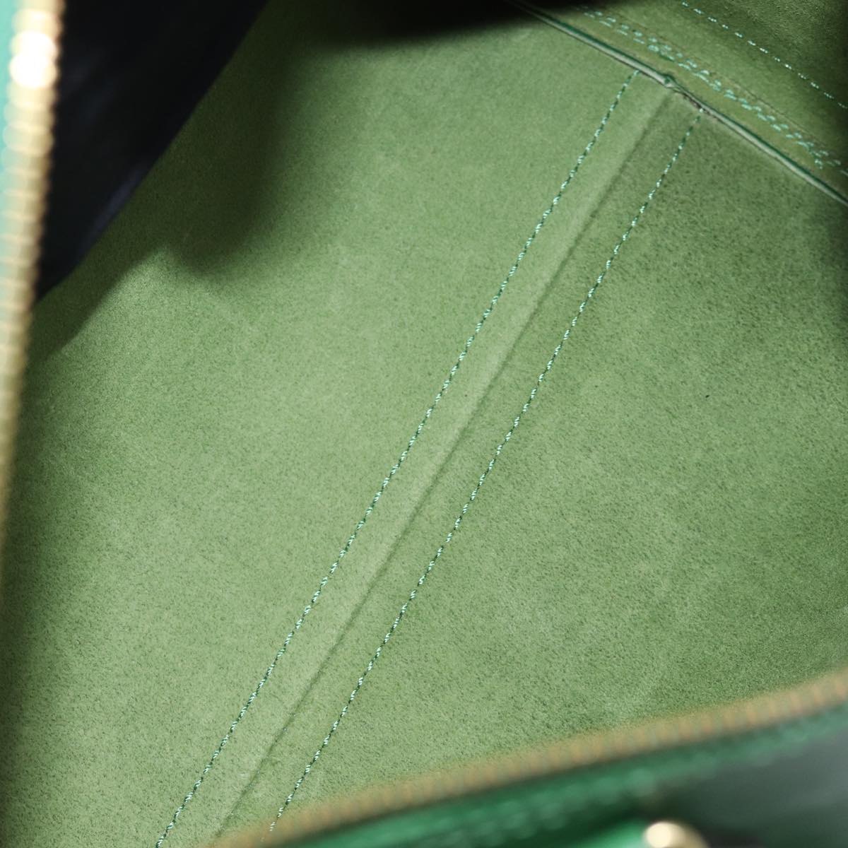 Louis Vuitton Speedy 25 Green Leather Hand Bag