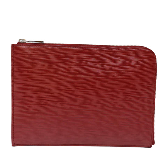 Louis Vuitton Jules Red Leather Clutch Bag