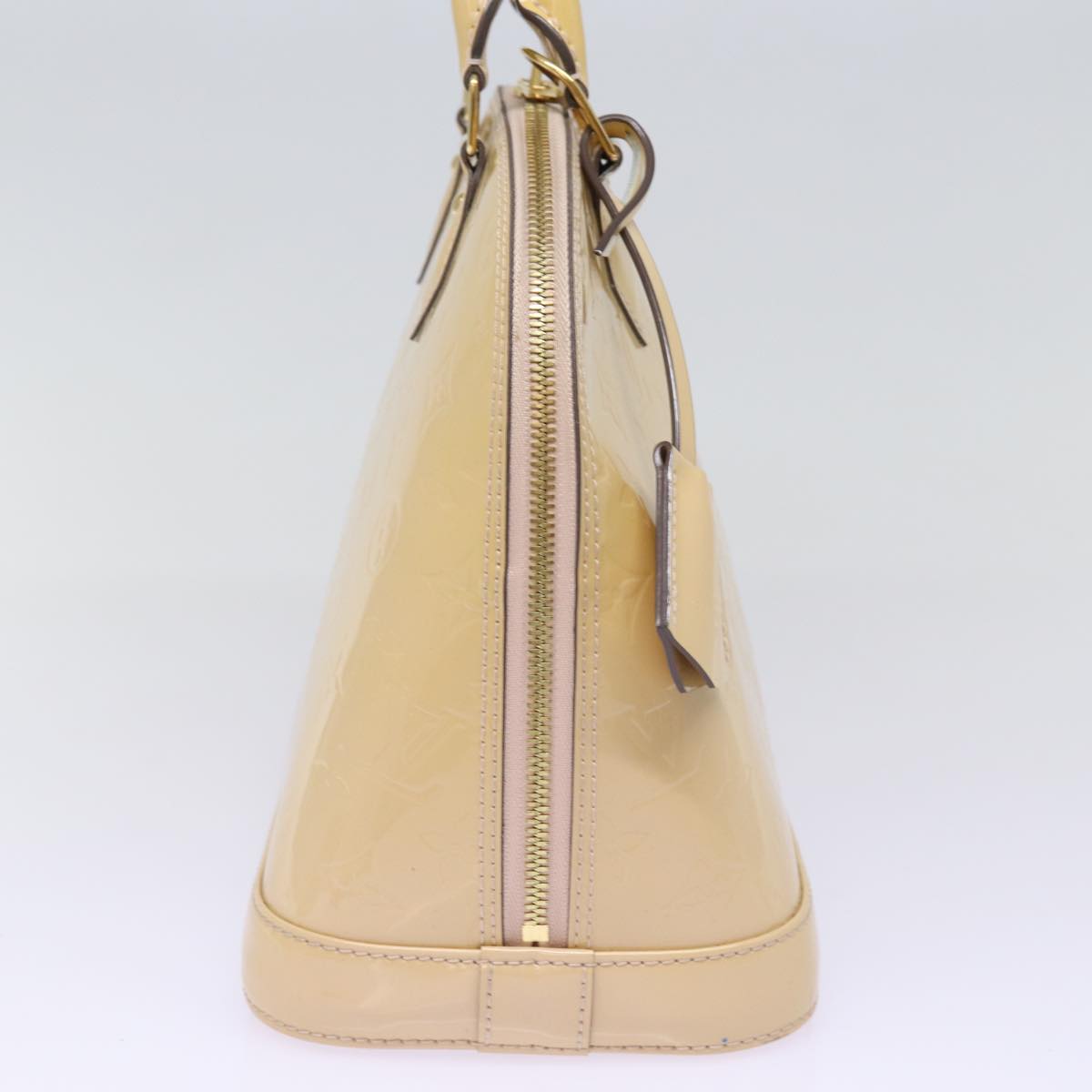 Louis Vuitton Alma Beige Patent Leather Hand Bag