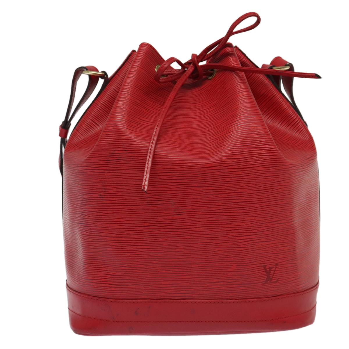 Louis Vuitton Noé Red Leather Shoulder Bag